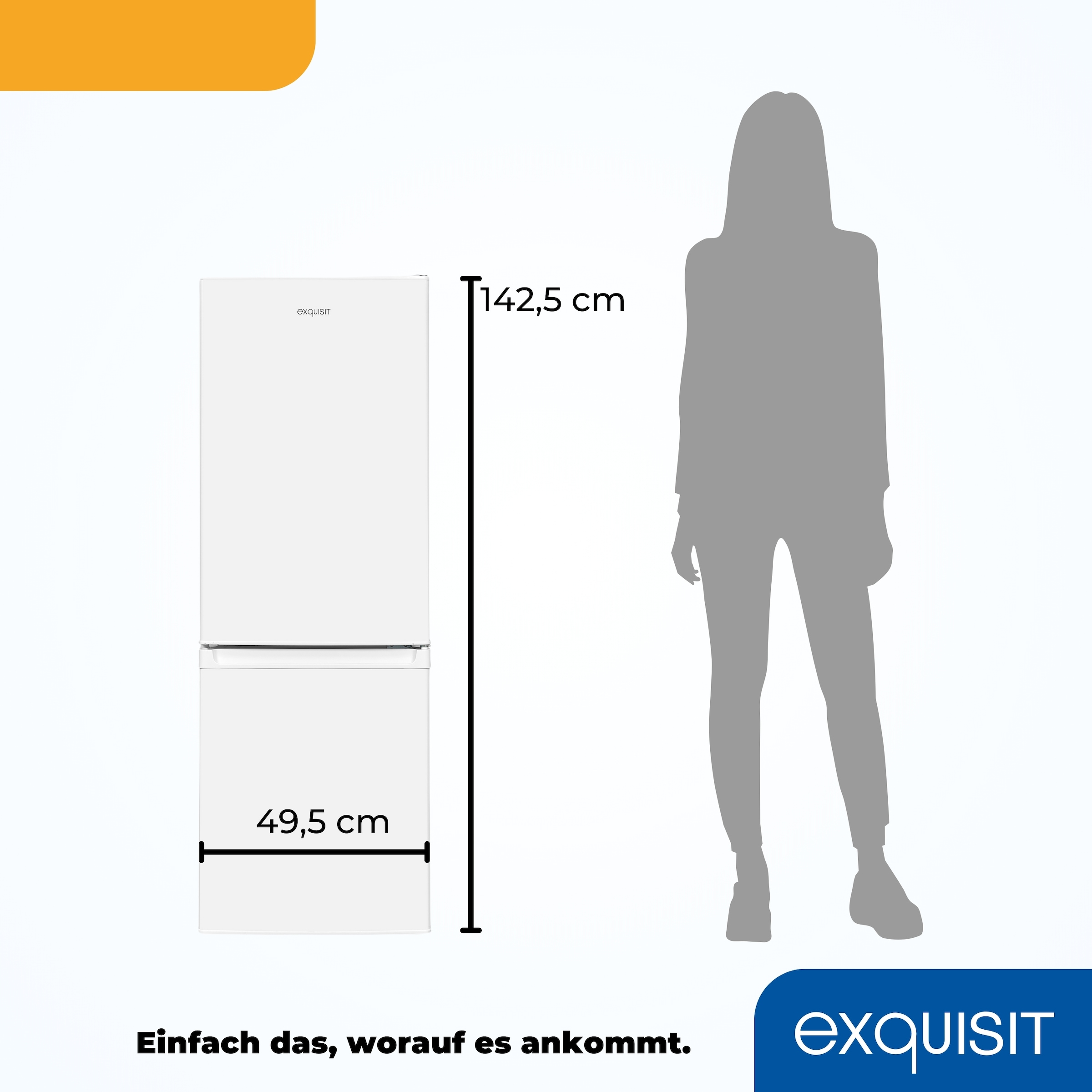 exquisit Kühl-/Gefrierkombination »KGC232-60-E-040E«, 173 L Volumen, 4 Sterne Gefrieren