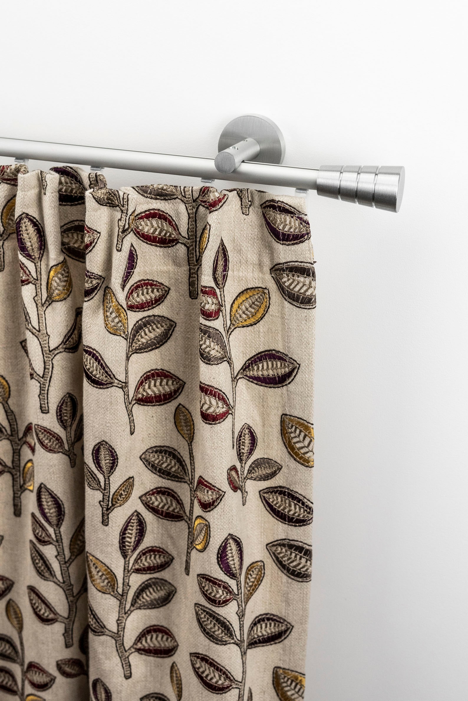 Gardinenstange GARESA, L:180cm, grau, Aluminium, Kinderzimmer, Gardinenstangen, "Marco", Innenlauf-Vorhanggarnitur, Wandmontage, Aluminium,