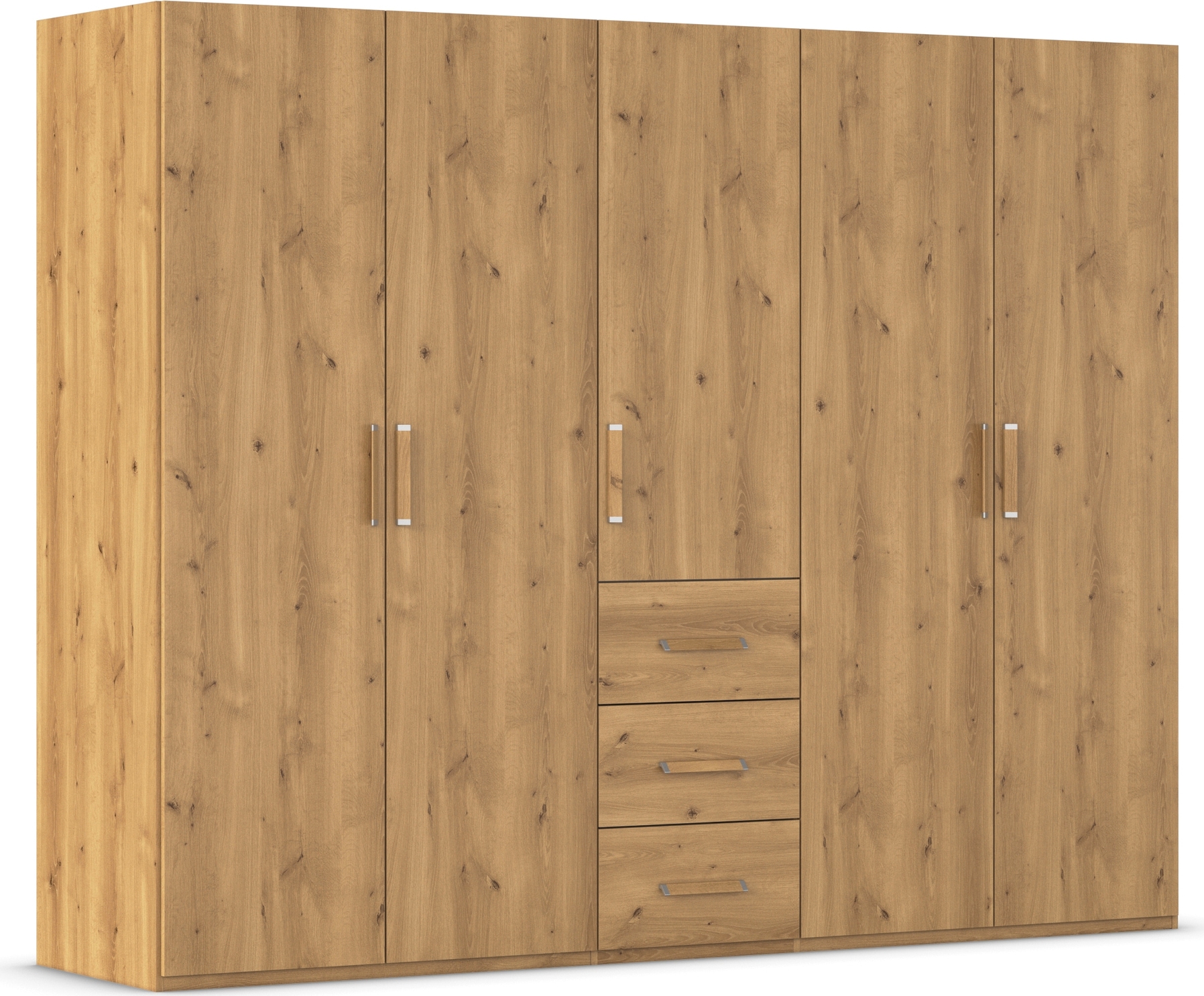 rauch Drehtürenschrank "Kleiderschrank Schrank Garderobe Schlafzimmerschrank EVELYN" in 2 Höhen 197 oder 210 cm erhältlich, inkl. SOFT-CLOSE-FUNKTION, in elegantem Stil mit Schubladen 3 Breiten und 2 Höhen MADE IN GERMANY