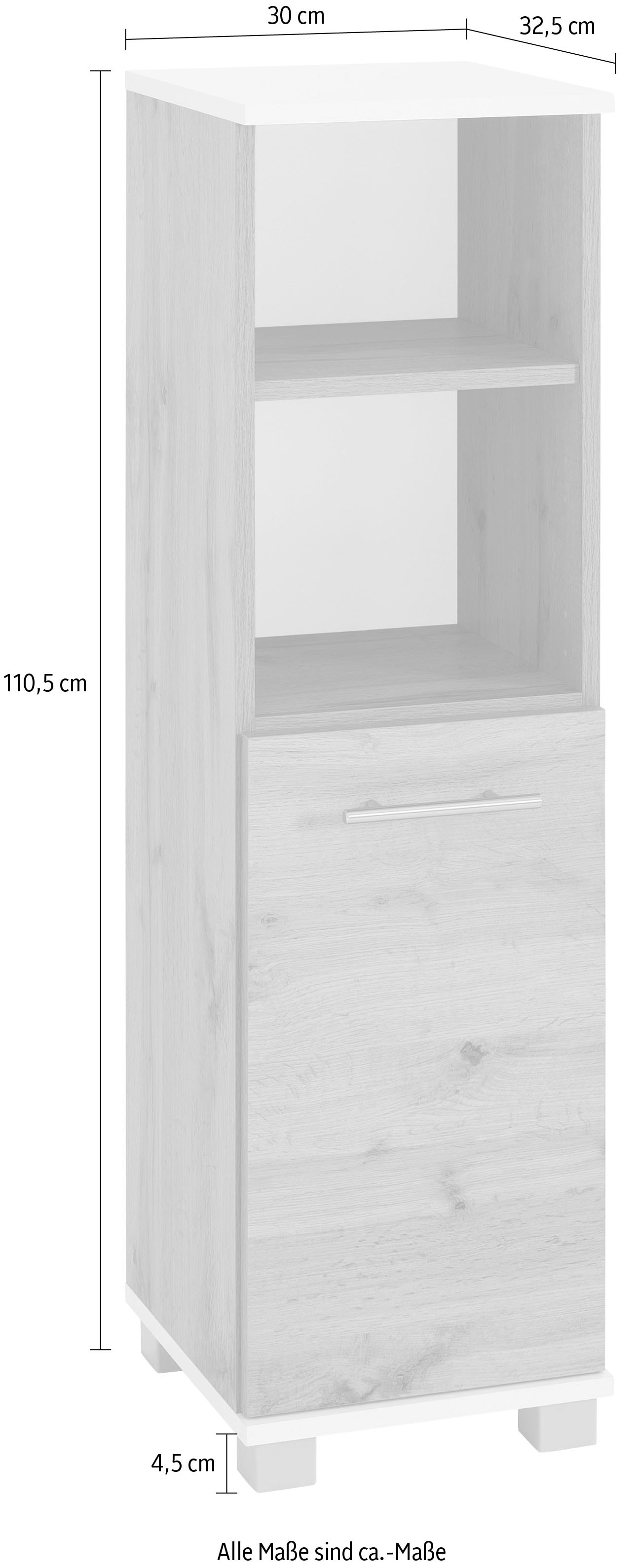 Schildmeyer Midischrank »Rhodos«, Breite 30 BAUR bestellen wechselbarer Einlegeboden, verstellbarer | Türanschlag cm