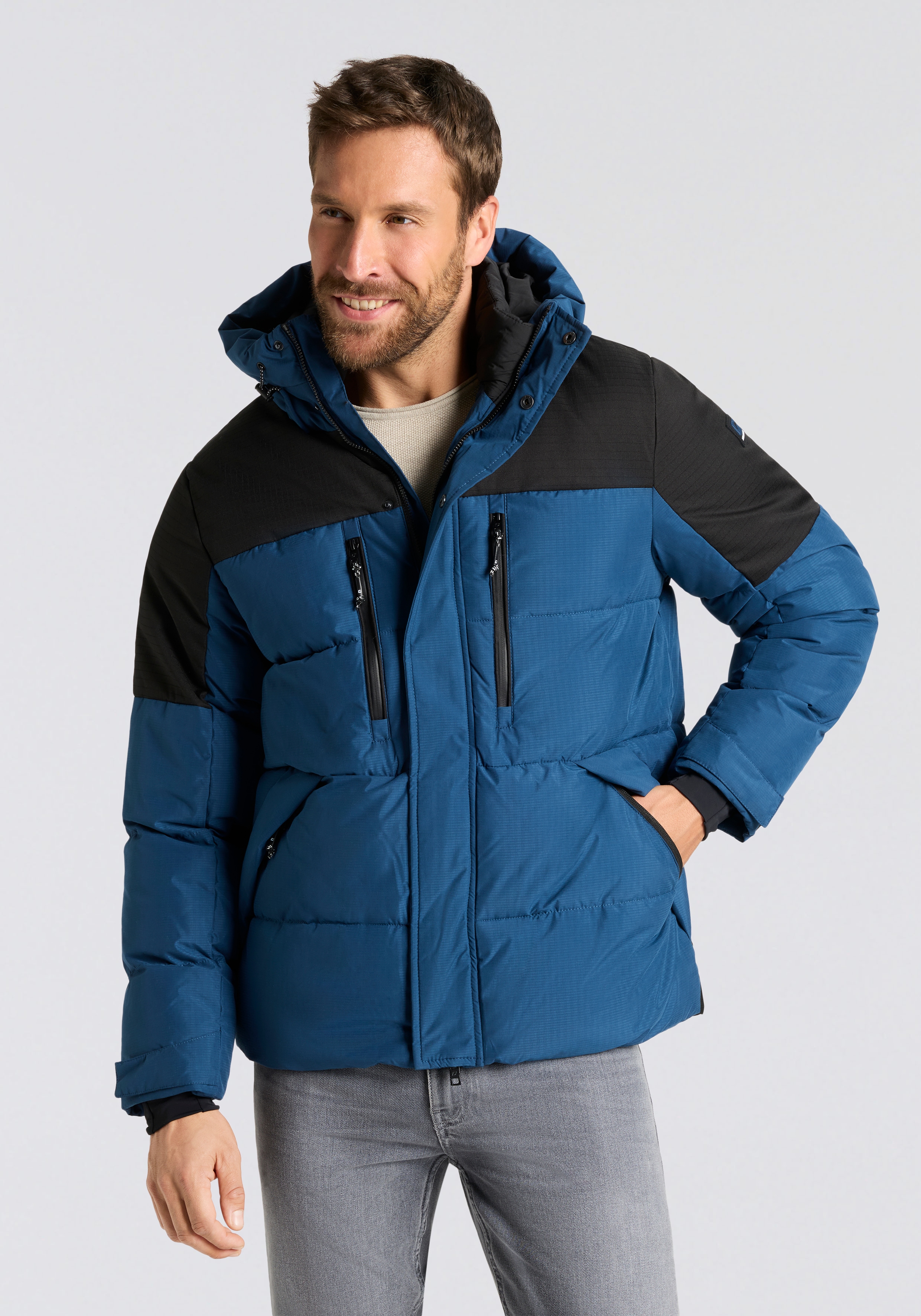 Killtec Steppjacke "KOW 88 MN QLTD JCKT" mit verstellbarer Kapuze, atmungsaktiv, wasser- und windabweisend