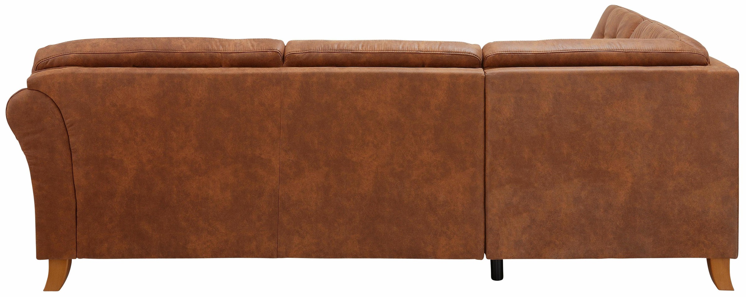 Ecksofa HOME AFFAIRE "Trondheim L-Form", braun (cognac), B:260cm H:89cm T:90cm, Struktur weich ( 97% Polyester, 3% Baumwolle);Luxus-Microfaser ALTARA NUBUCK (100% Polyester);Luxus-Microfaser Lederoptik (100% Polyester), Sofas, Ecksofa, mit Federkern 9