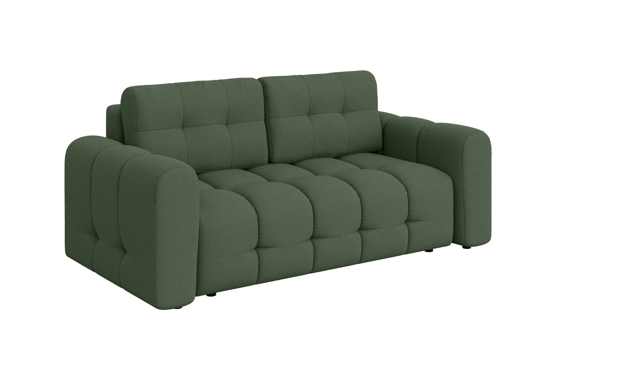 INOSIGN 2-Sitzer »Manilla, trendige Steppung, 2 Rückenkissen, B/T/H 195/107/91 cm« mit Wellenunterfederung, in verschiedenen Materialien und Farben