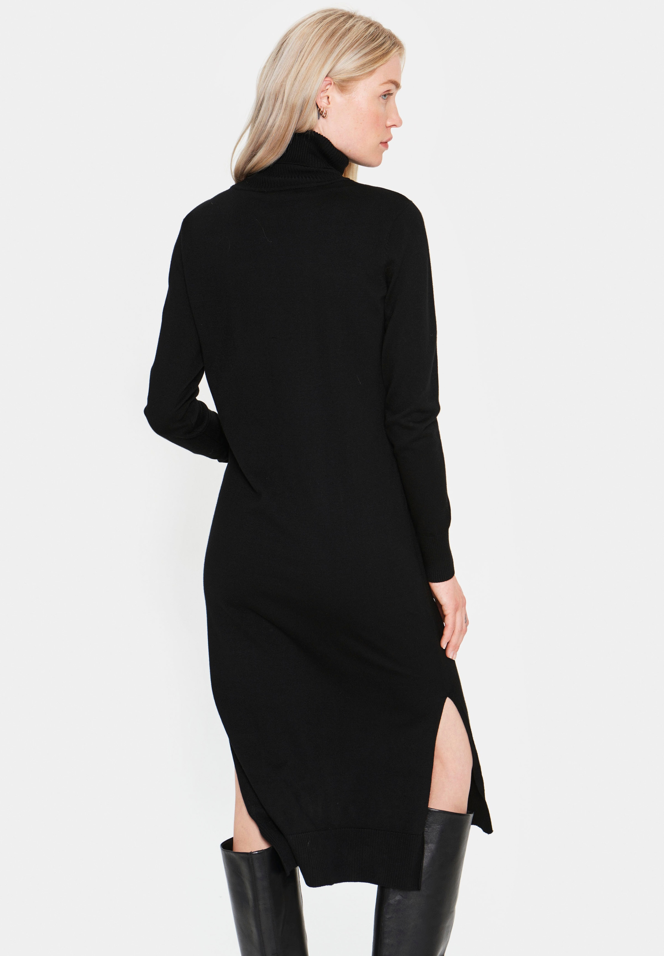 Saint Tropez Strickkleid »MilaSZ Roll online Long Dress« BAUR Neck | kaufen