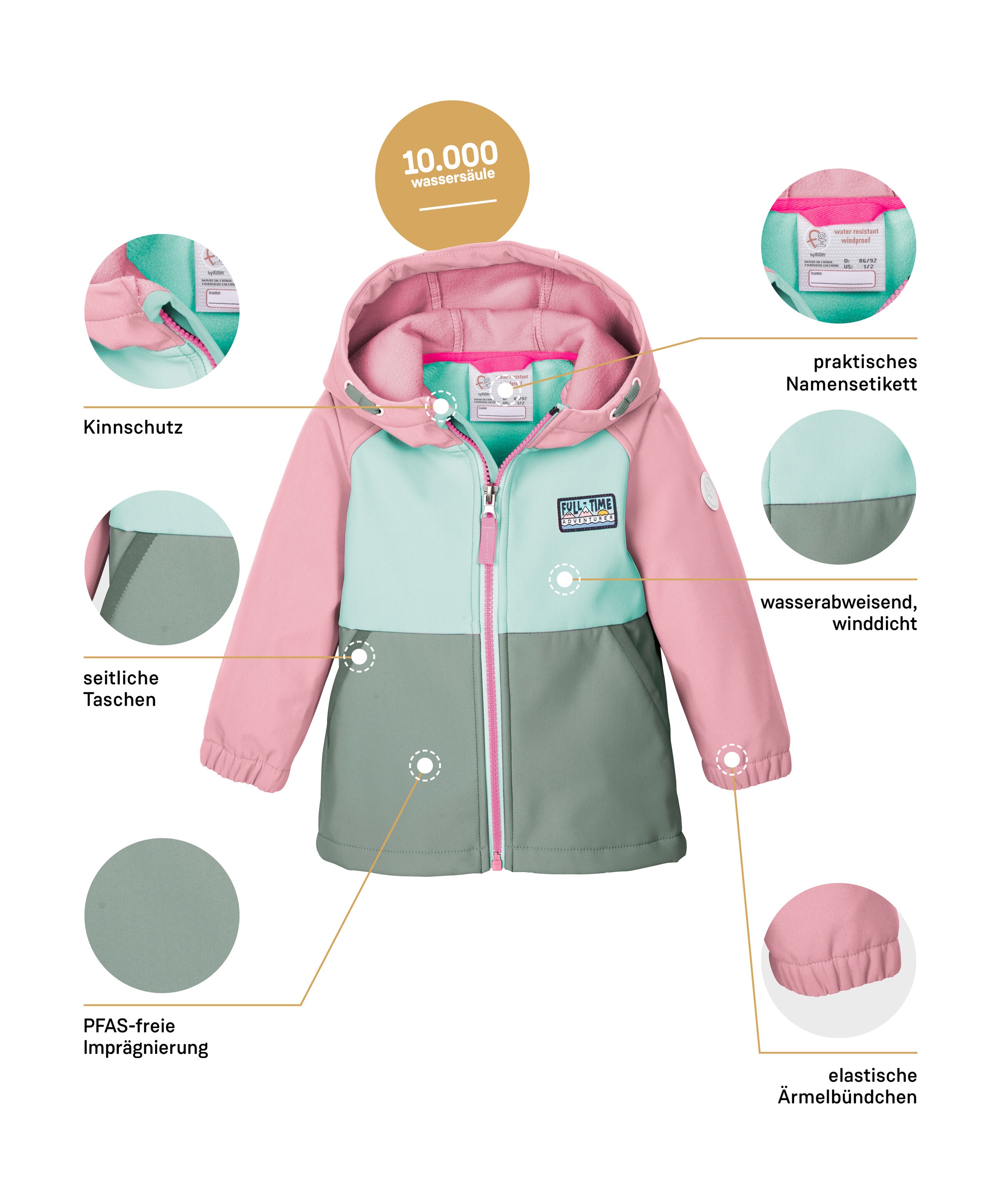 first instinct by killtec Softshelljacke »FIOS 13 MNS SFTSHLL JCKT«, Softshelljacke: wasserabweisend, winddicht, PFAS-frei imprägniert