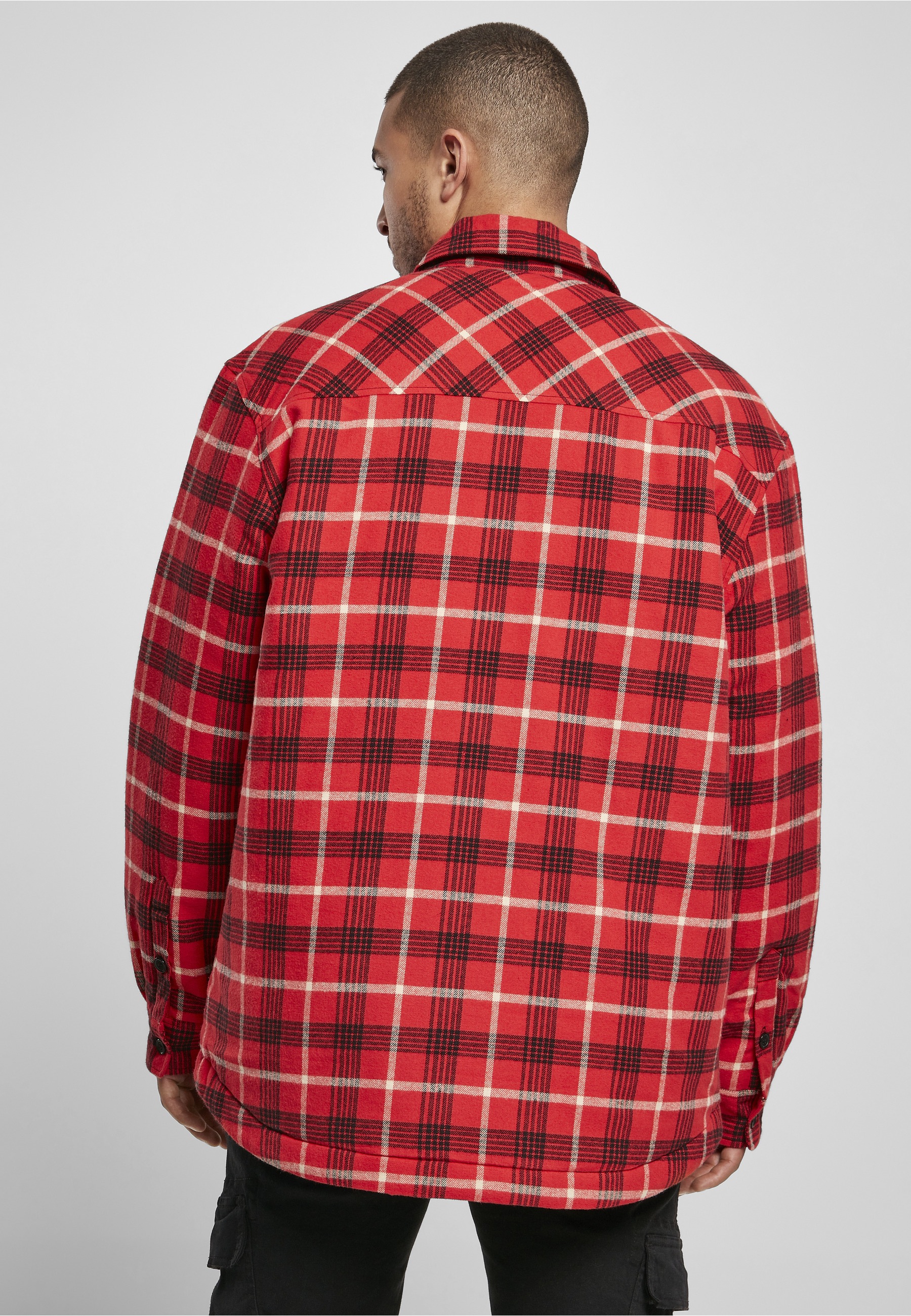 URBAN CLASSICS Funktionsmantel »Urban Classics Herren Plaid Quilted Shirt Jacket«