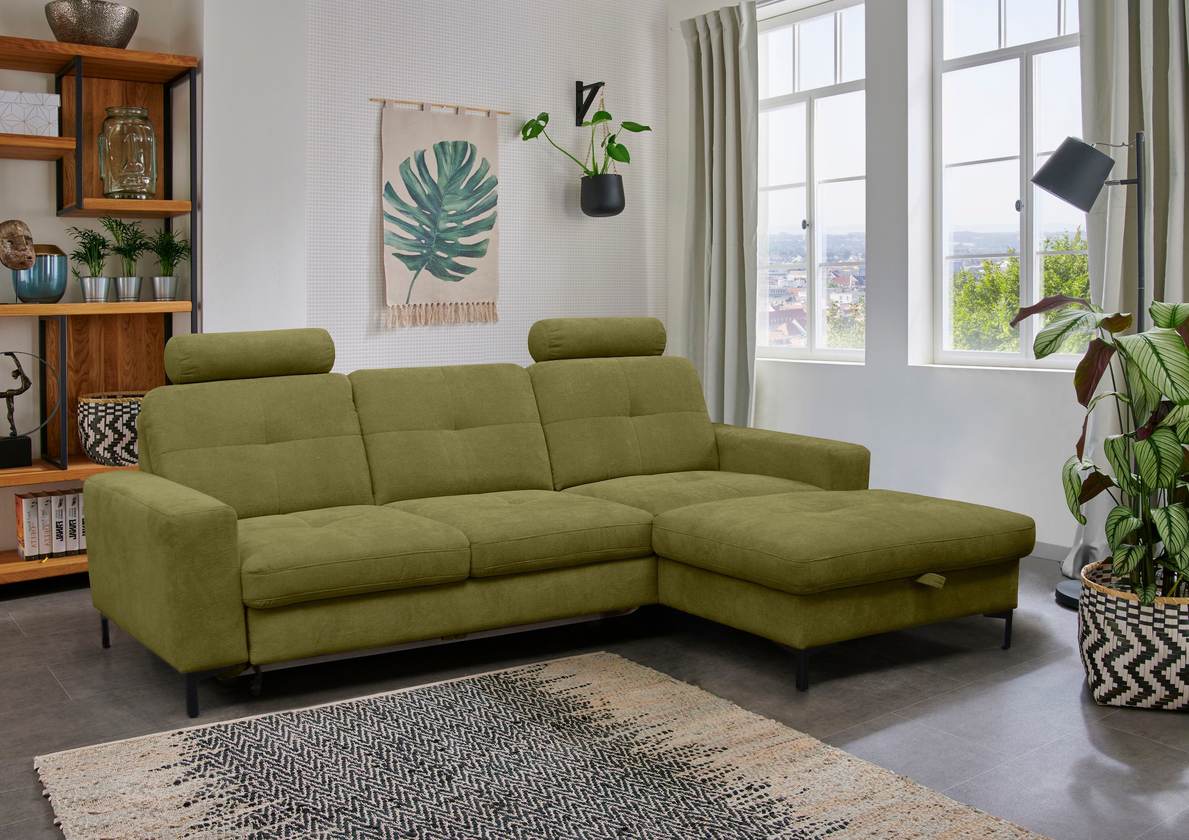 alina Ecksofa »Stelvia«, Inklusive Nackenstützen, Breite 254 cm