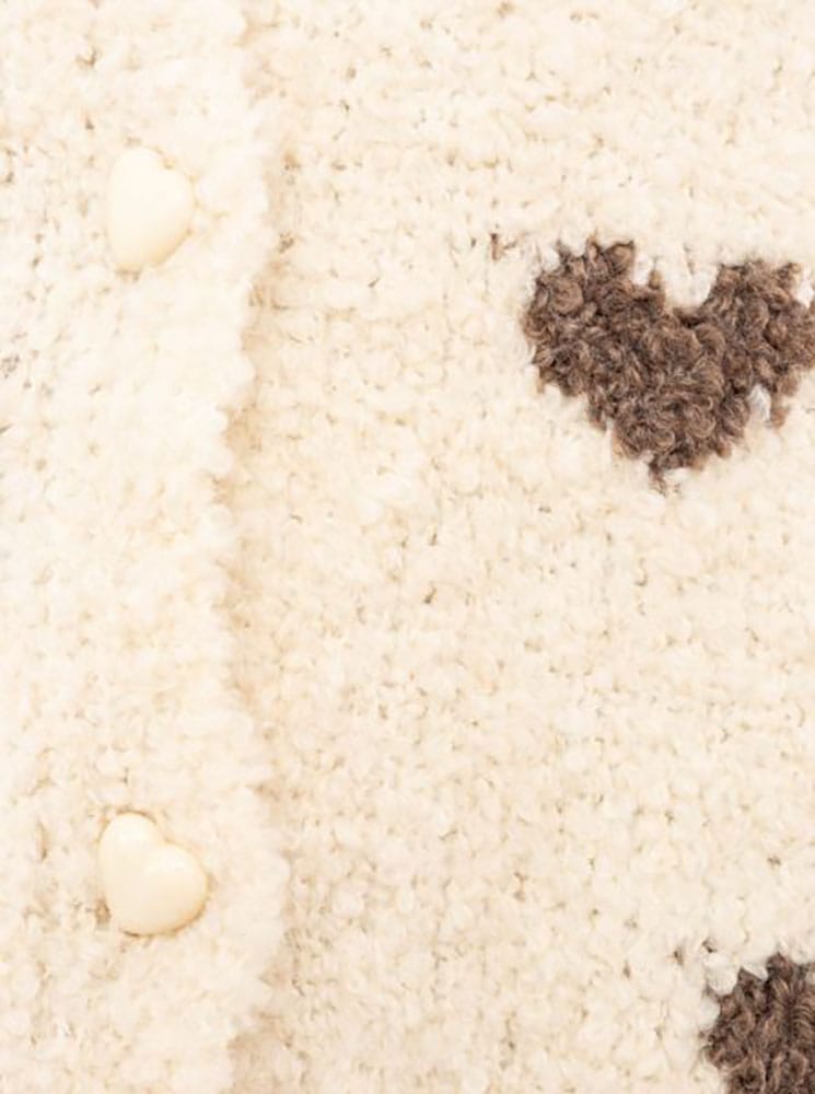 Zwillingsherz Cardigan »"Herzen"« mit Wollanteil, Herzen und Knöpfen