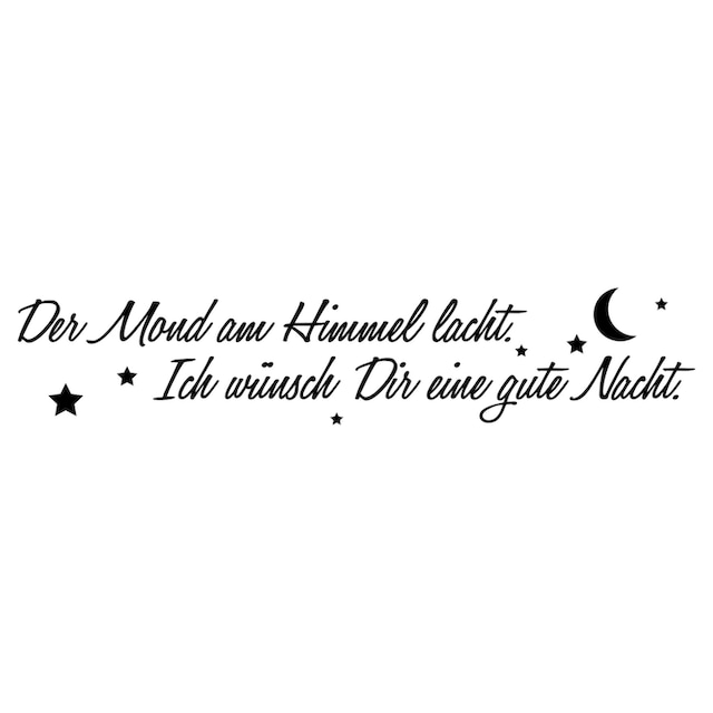 queence Wandtattoo »Der Mond am Himmel lacht...«, hohe Klebkraft kaufen |  BAUR