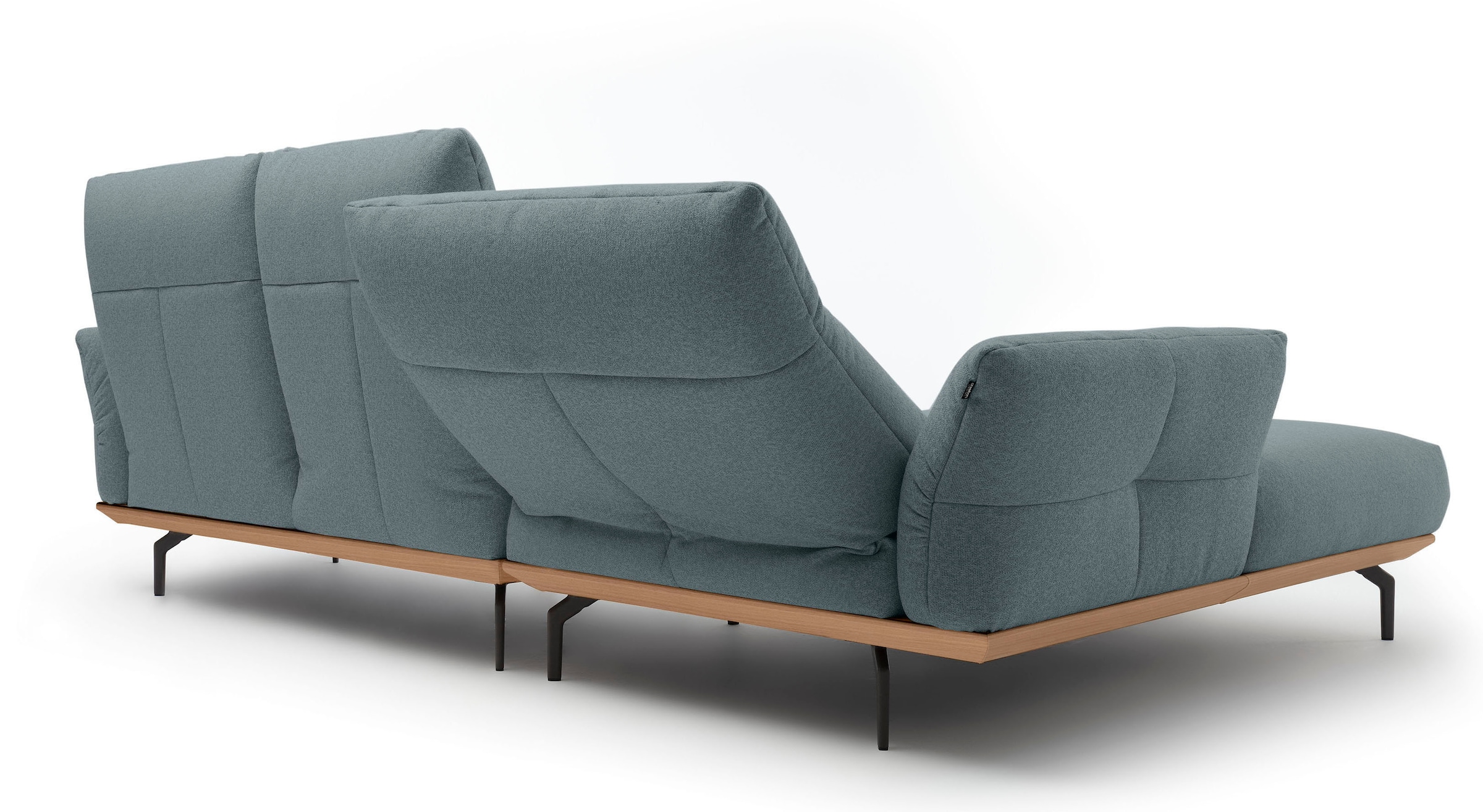 Creation BY ROLF BENZ Ecksofa »CR.460«, Sockel in Eiche, Alugussfüße in umbragrau, Breite 298 cm