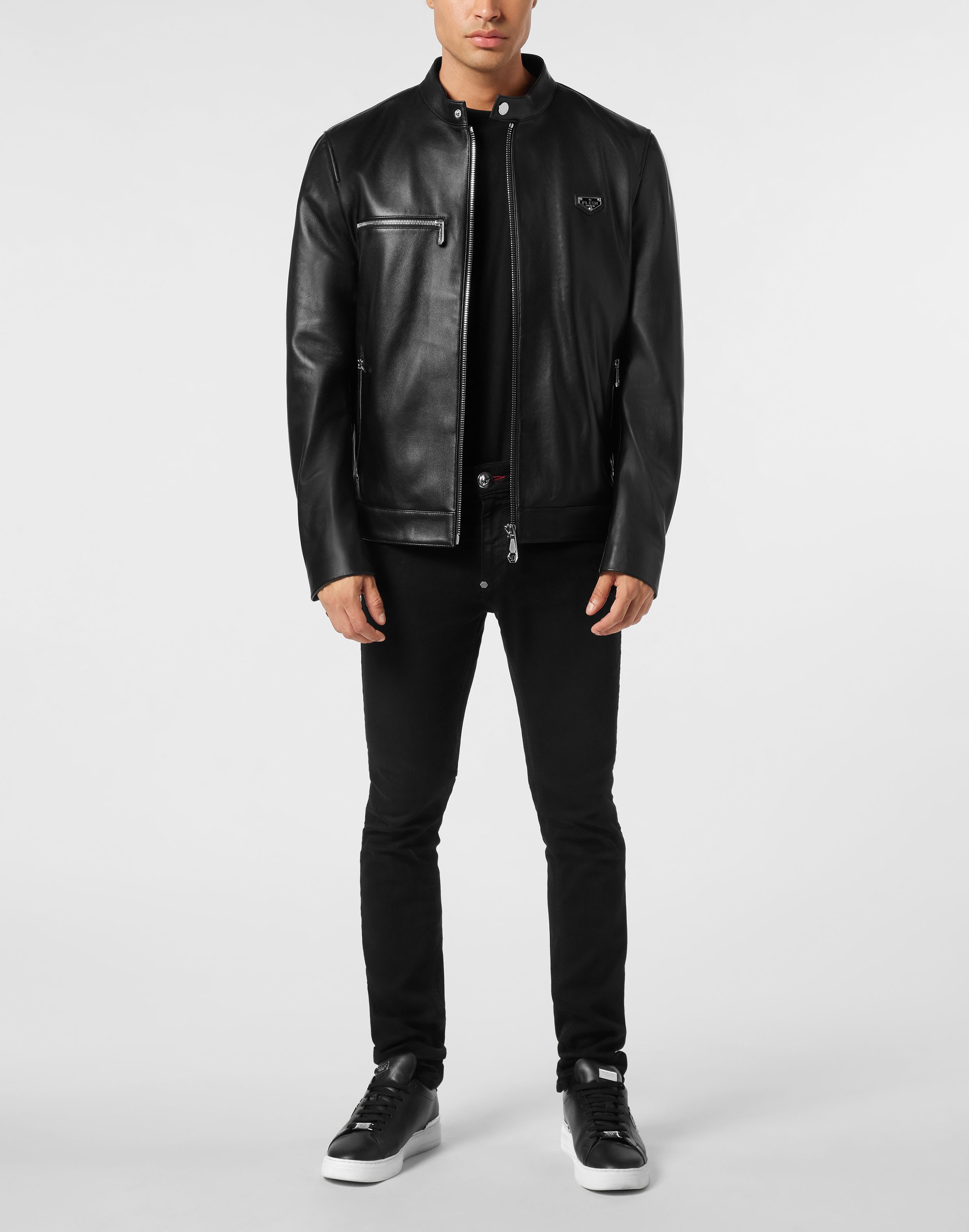 Thumbnail - PHILIPP PLEIN Bikerjacke "Leather Biker Jacket"