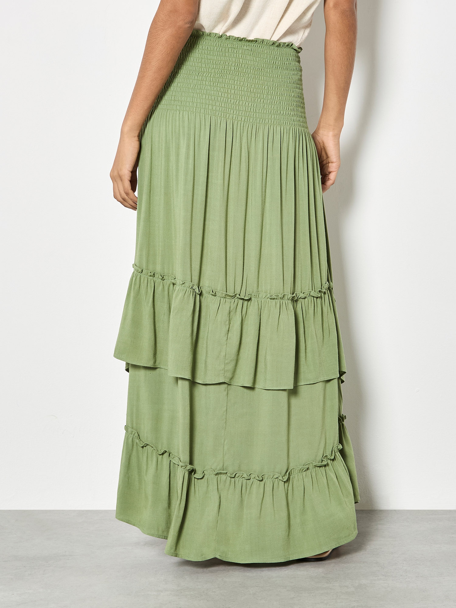 Apricot Bandeaukleid »Midikleid« mit Smokdetails