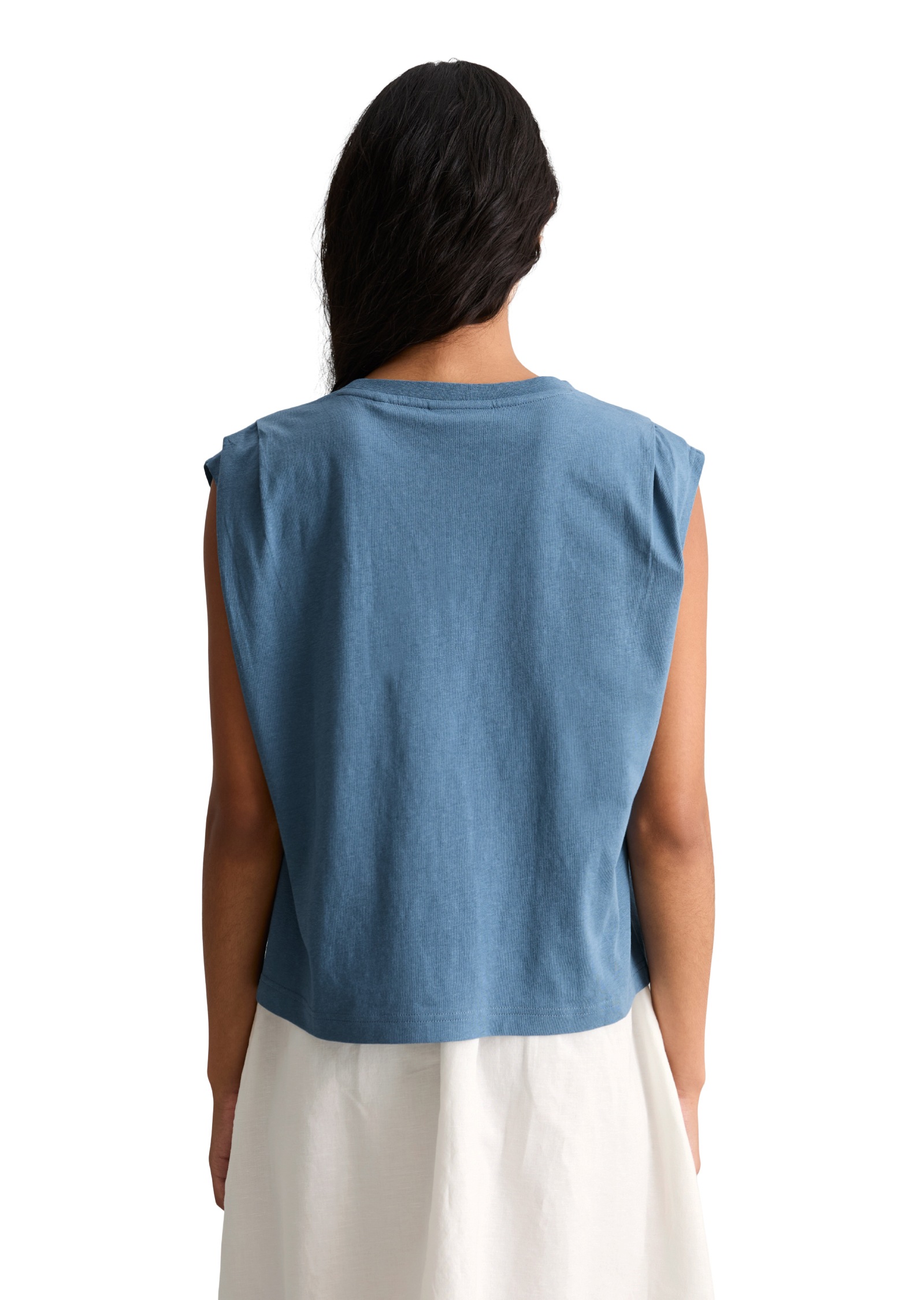 Marc O'Polo DENIM T-Shirt »aus Baumwolle-Leinen-Mix«