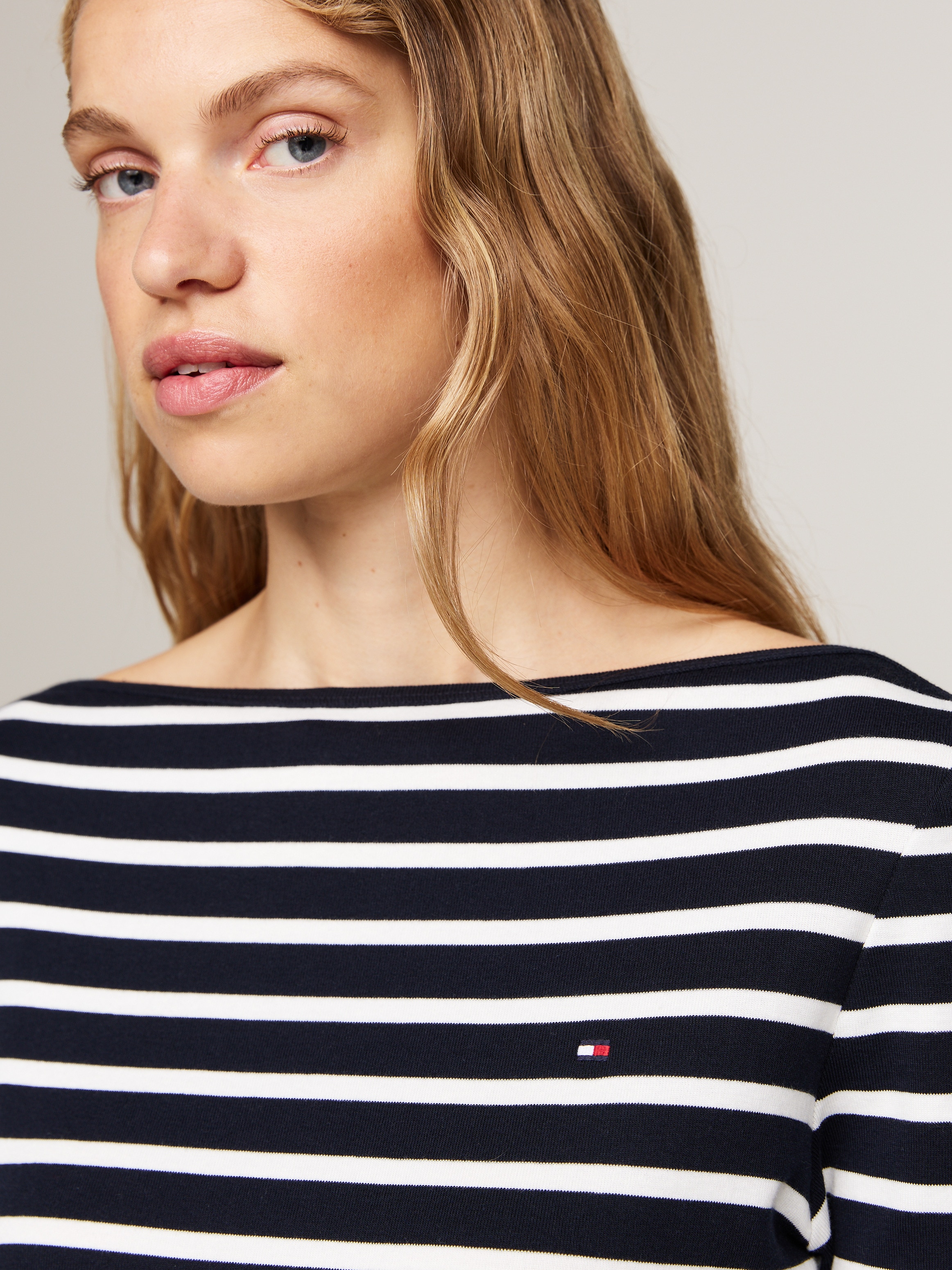 Tommy Hilfiger 3/4-Arm-Shirt "NEW CODY SLIM BOAT-NK 3/4SLV", mit Logosticke günstig online kaufen