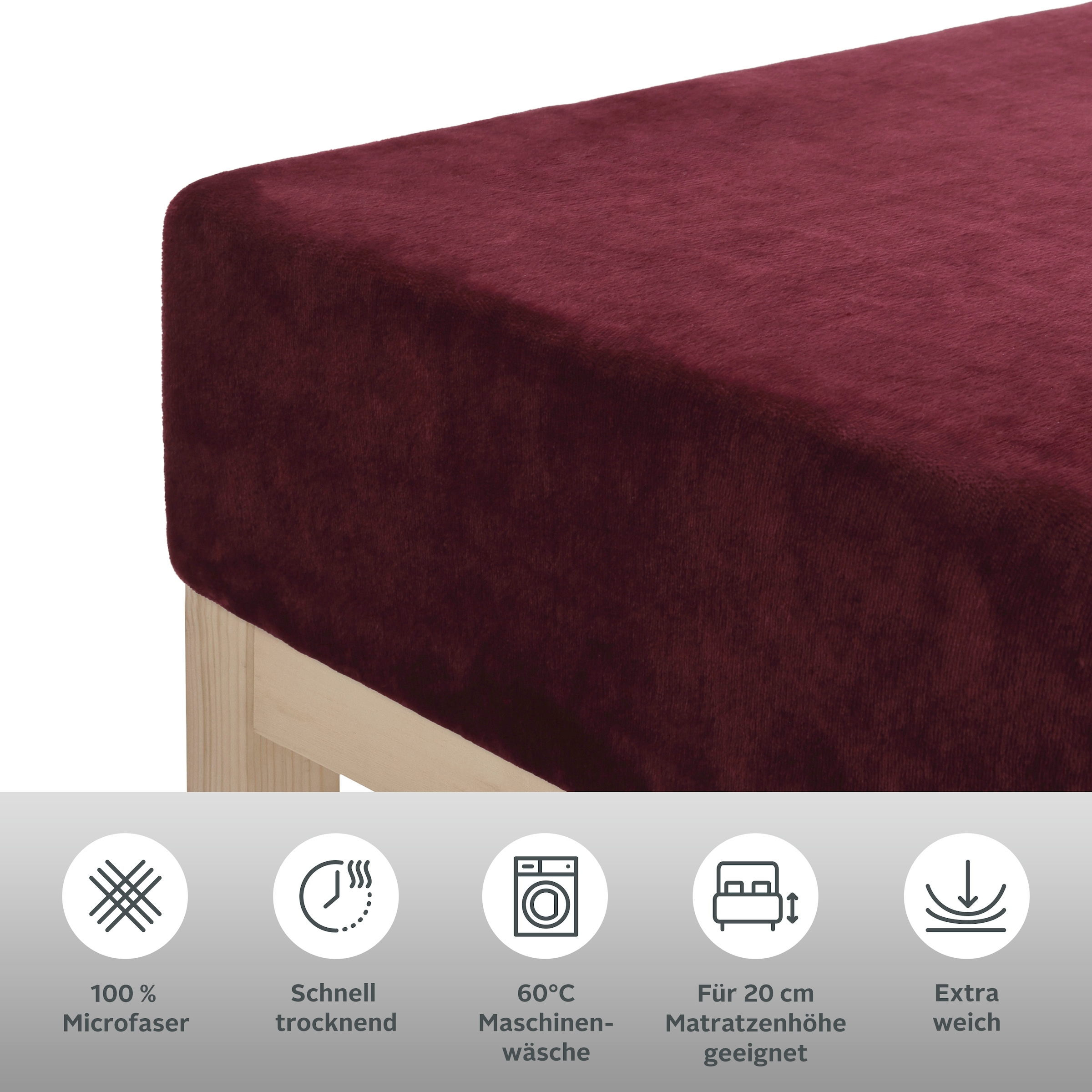 OTTO home Bettlaken »Desner3« Mikrofaser, für Matratzen bis 20cm Höhe, Cashmere-Touch, Bettlaken