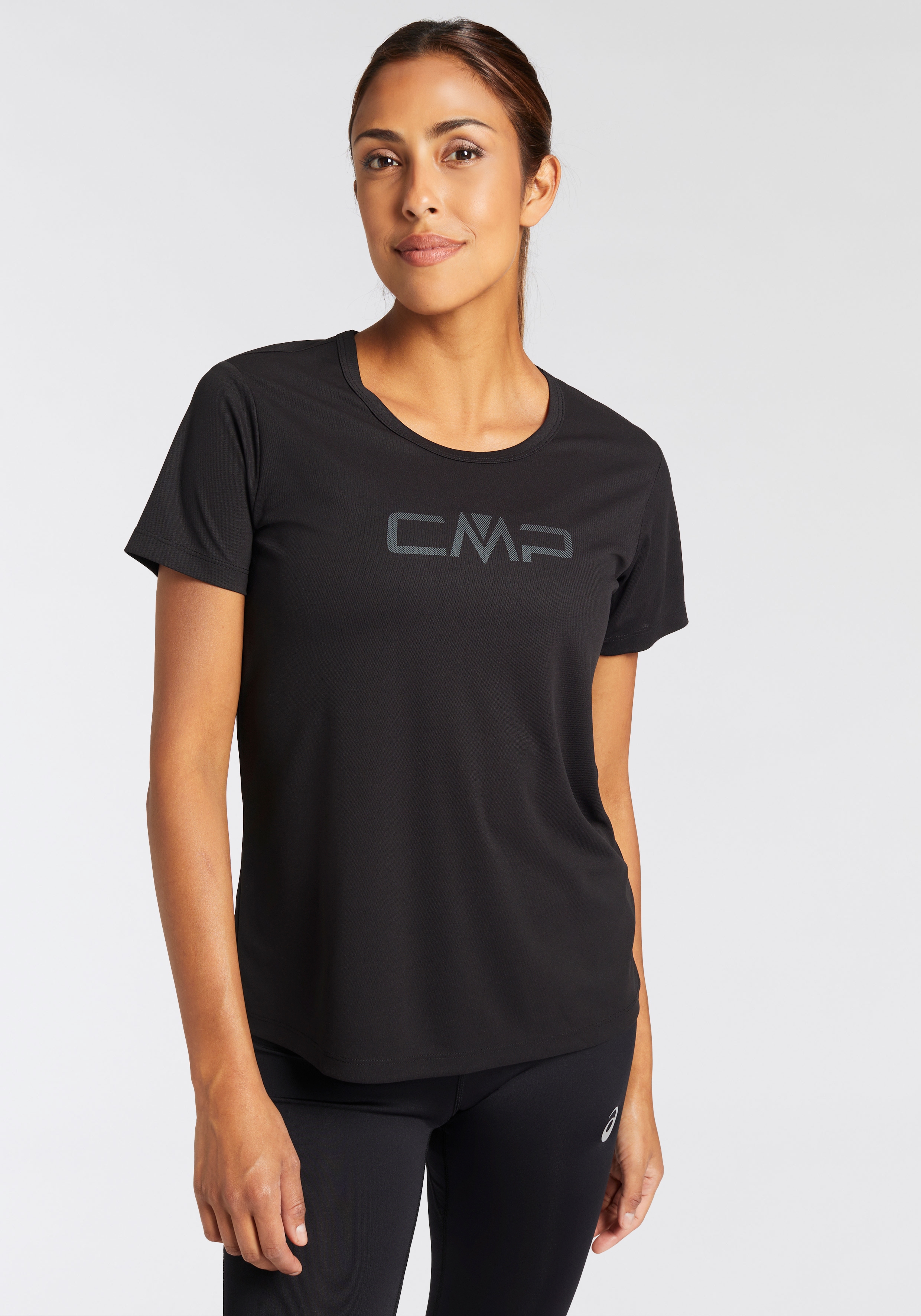 CMP Funktionsshirt "WOMAN CO T-SHIRT" für Erwachsene, mit sportlichem Stil, Kurzarm, gerader Abschluss