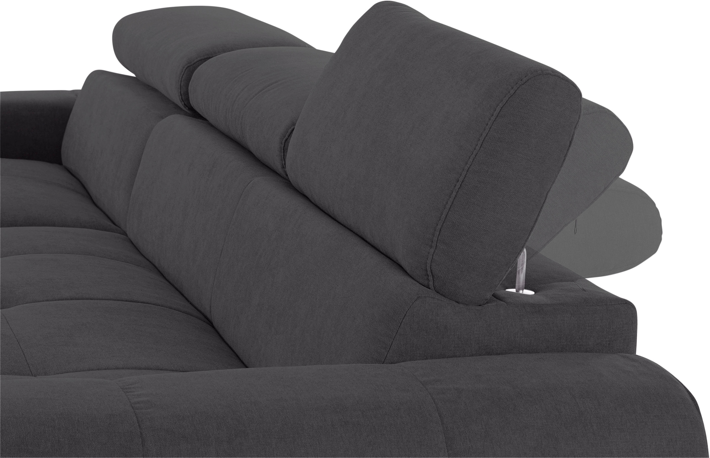 COTTA Ecksofa »Mia L-Form mit 3 Zierkissen« wahlweise mit Bettfunktion, Bettkasten, Beleuchtung & Wireless-Charger