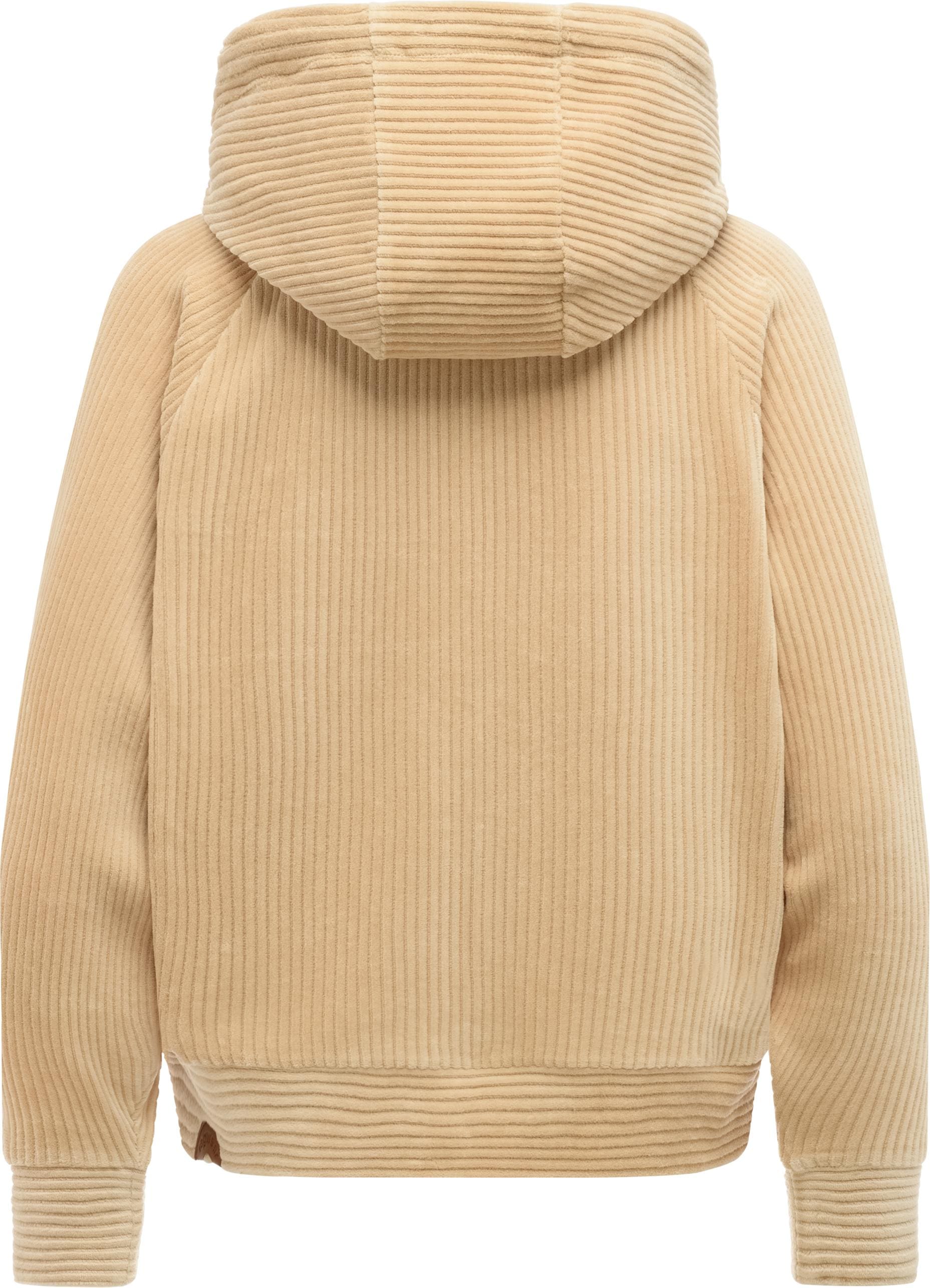 Ragwear Sweatjacke »Corduly Cordy« Freizeitjacke Zip-Hoodie aus weichem Kord in Samt-Haptik