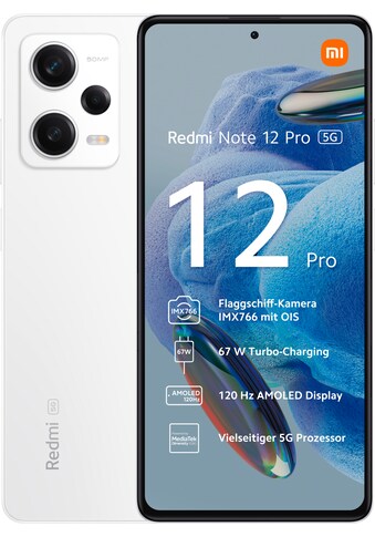 Xiaomi Smartphone »Redmi Note 12 Pro 5G 6GB+128GB«, Weiß, 16,94 cm/6,67 Zoll, 128 GB... kaufen