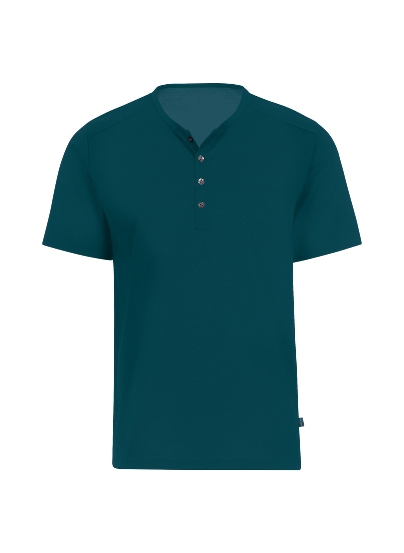 Trigema T-Shirt Baumwolle« bestellen mit T-Shirt DELUXE | Knopfleiste »TRIGEMA ▷ BAUR
