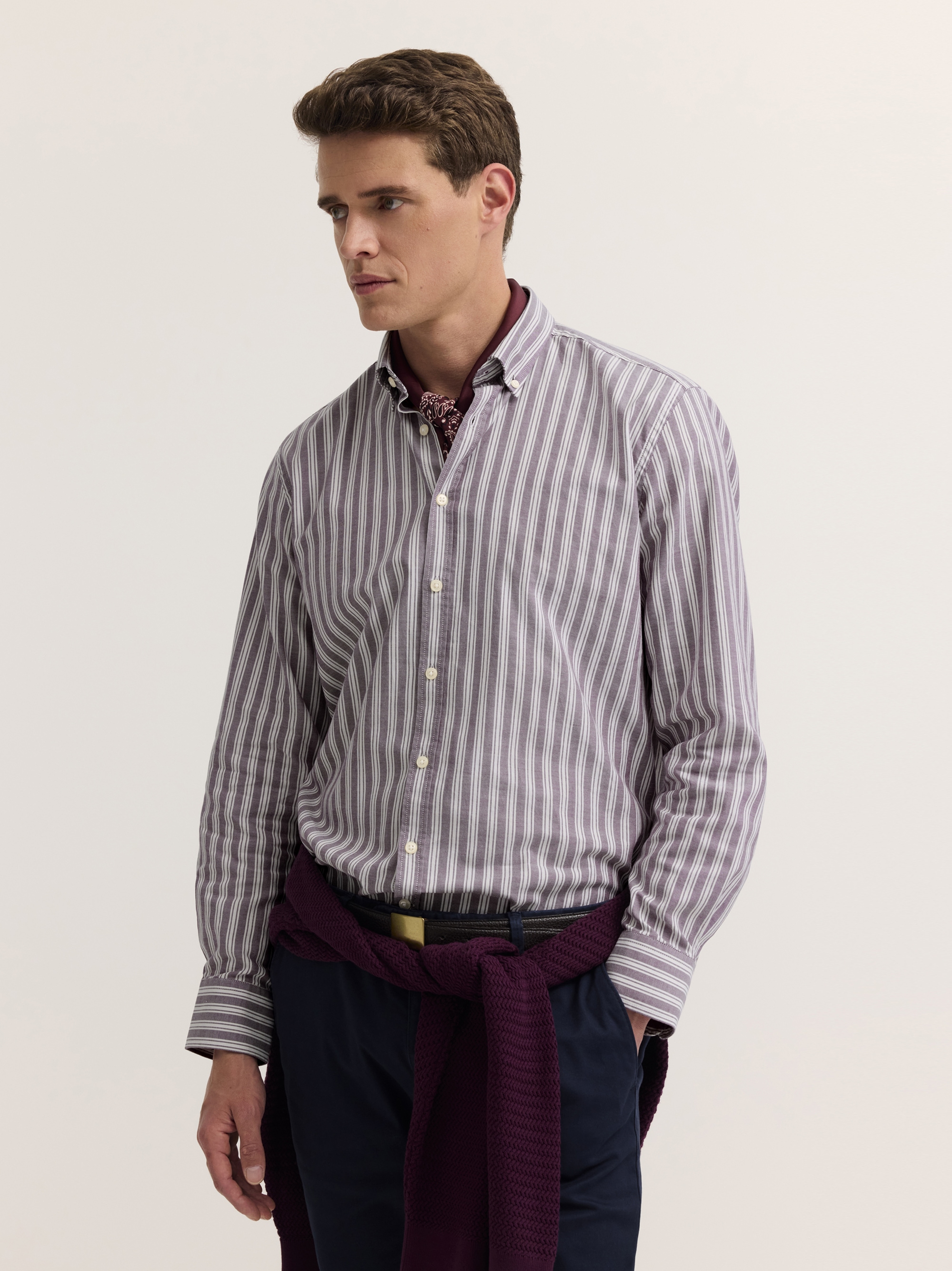 bugatti "Modern Fit" Modern Fit Poplin Button-Down-Kragen