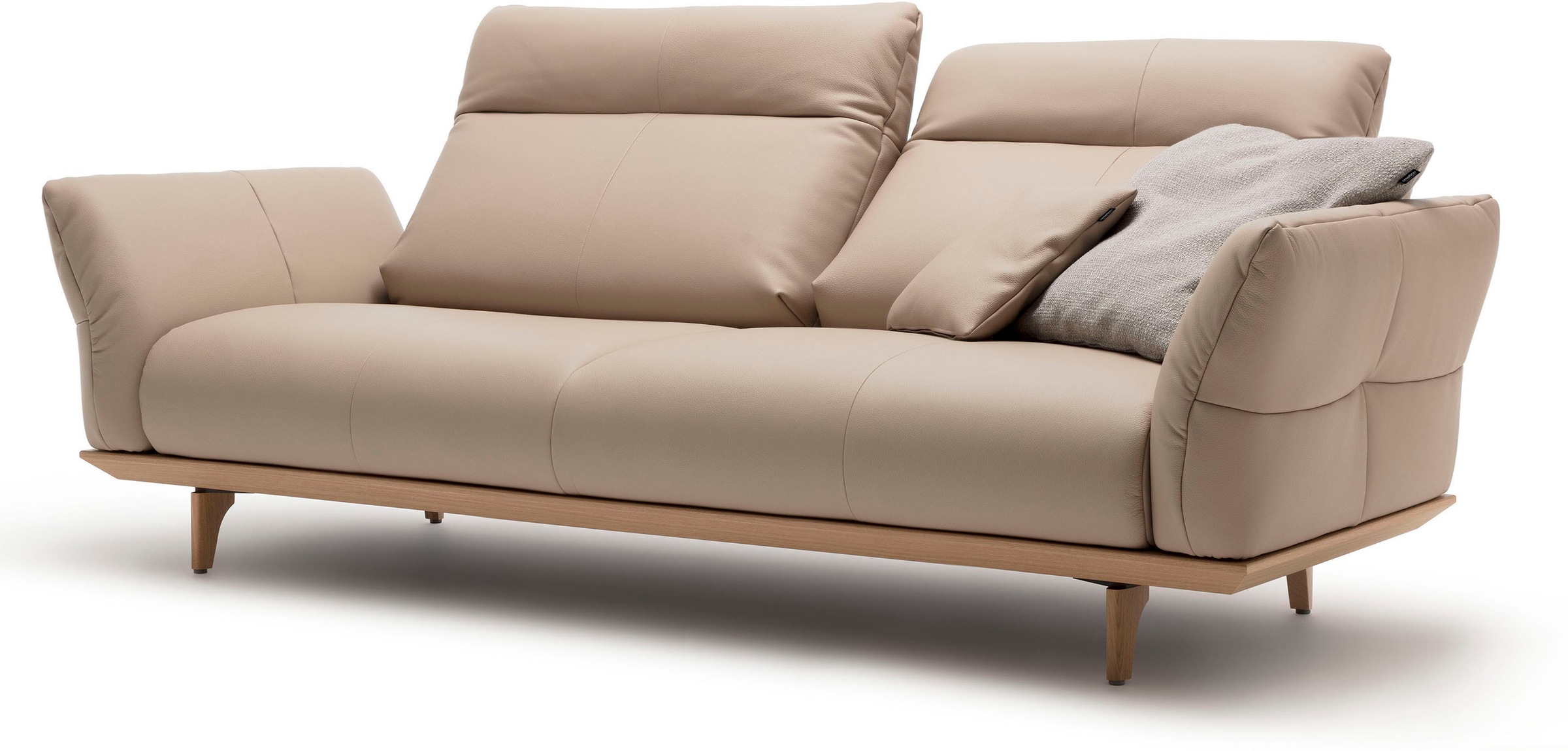 Thumbnail - Creation BY ROLF BENZ 3-Sitzer "CR.460" Sockel in Eiche, Füße Eiche natur, Breite 208 cm