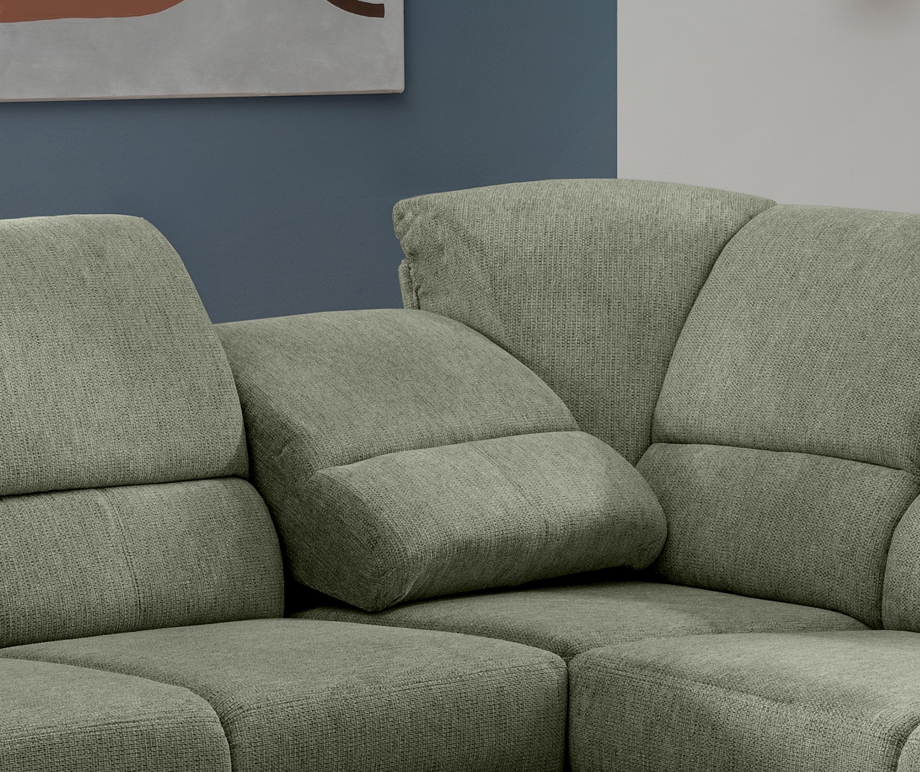 Home affaire Ecksofa »Pisa L-Form, mit Schlaffunktion, Stauraum, 2x höhenverstellbare«, Kopfstützen und Relaxfunktion im Eckelement