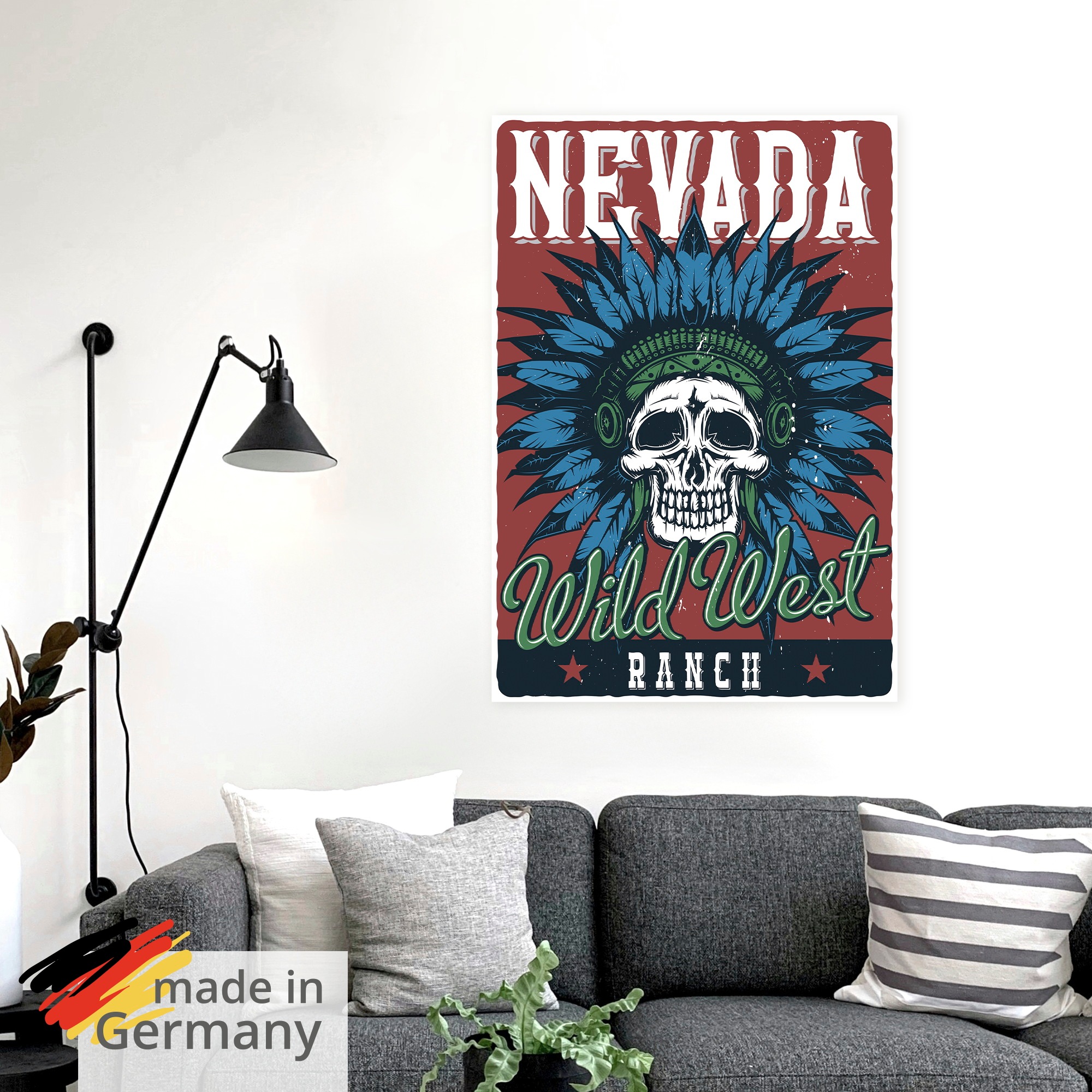 Artland Wandbild »Totenkopf Nevada« 1 Stk. tlg. als Alubild, Leinwandbild, Poster, Wandaufkleber in verschied. Größen