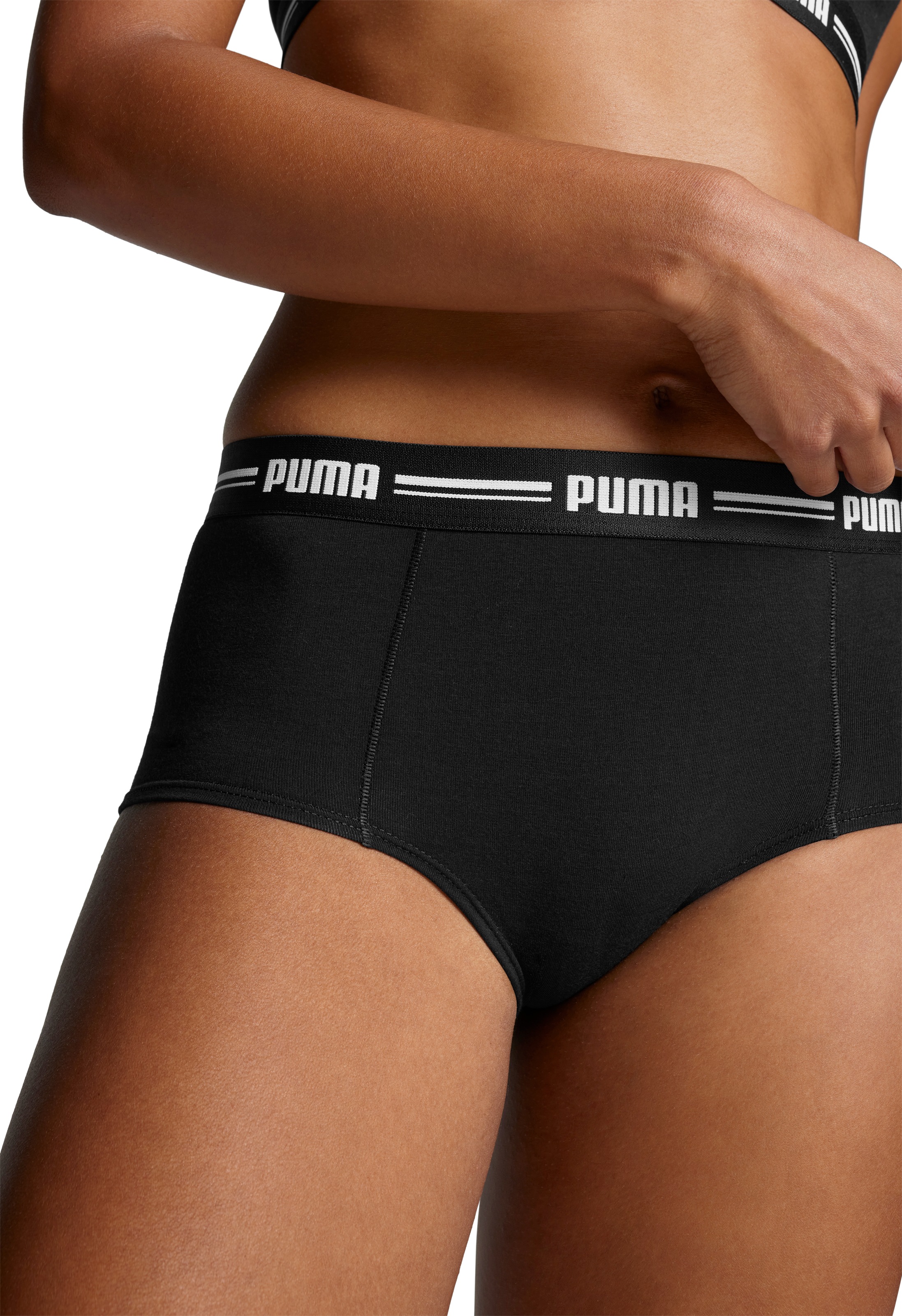 PUMA Panty "PUMA WOMEN MINI SHORT 2P" 2er Pack, schmaler Logo-Gummibund günstig online kaufen