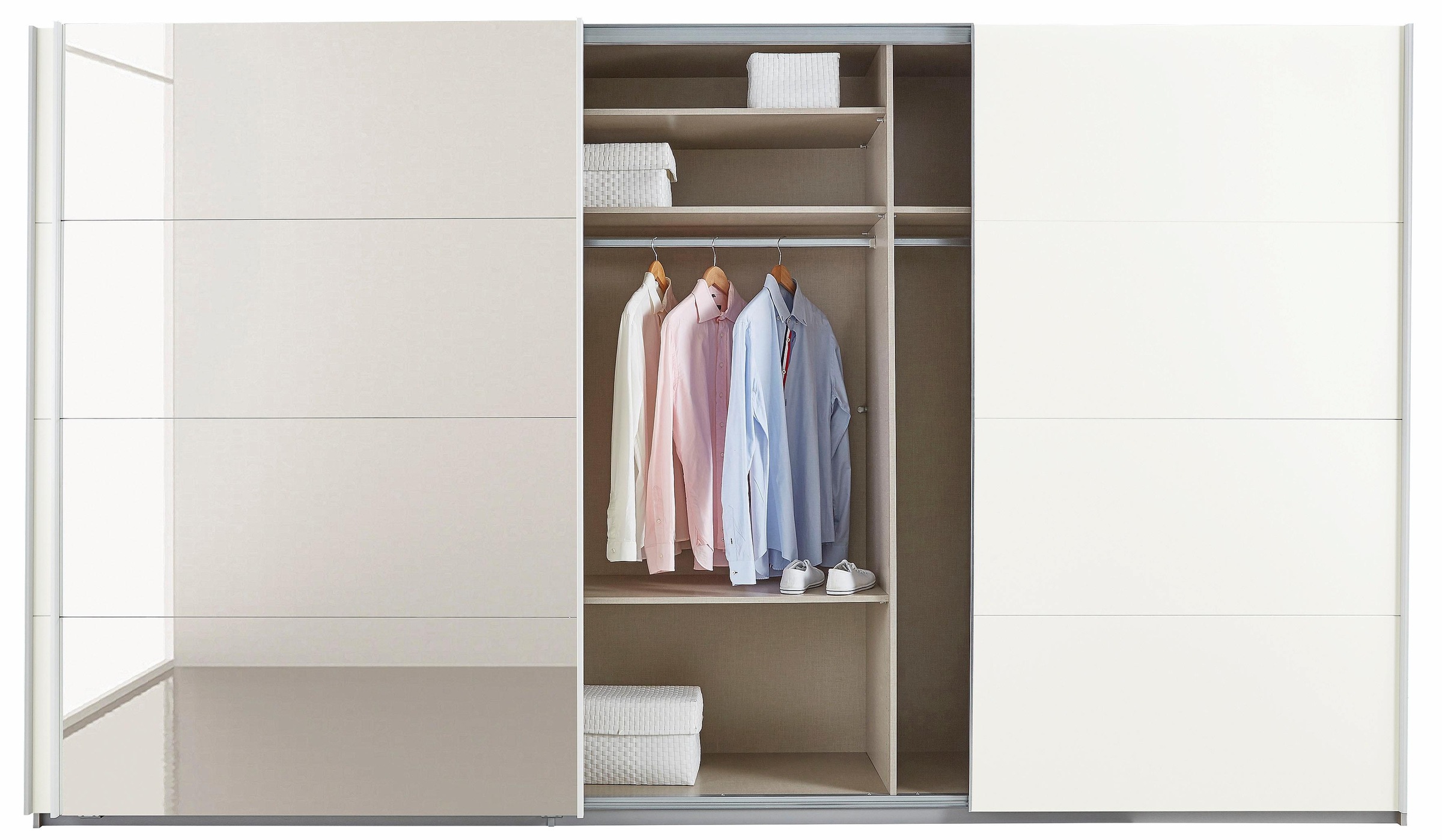 rauch Schwebetürenschrank »Kleiderschrank Schrank Garderobe Schlafzimmerschrank TUBONA«, inkl. Schubkasteneinsatz und zusätzlichen Einlegeböden MADE IN GERMANY
