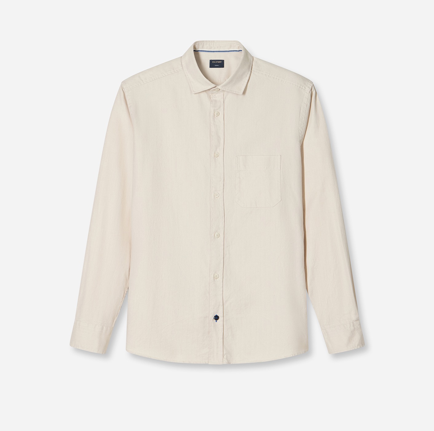 OLYMP Flanellhemd, casual, modern fit, Kentkragen, unifarben günstig online kaufen
