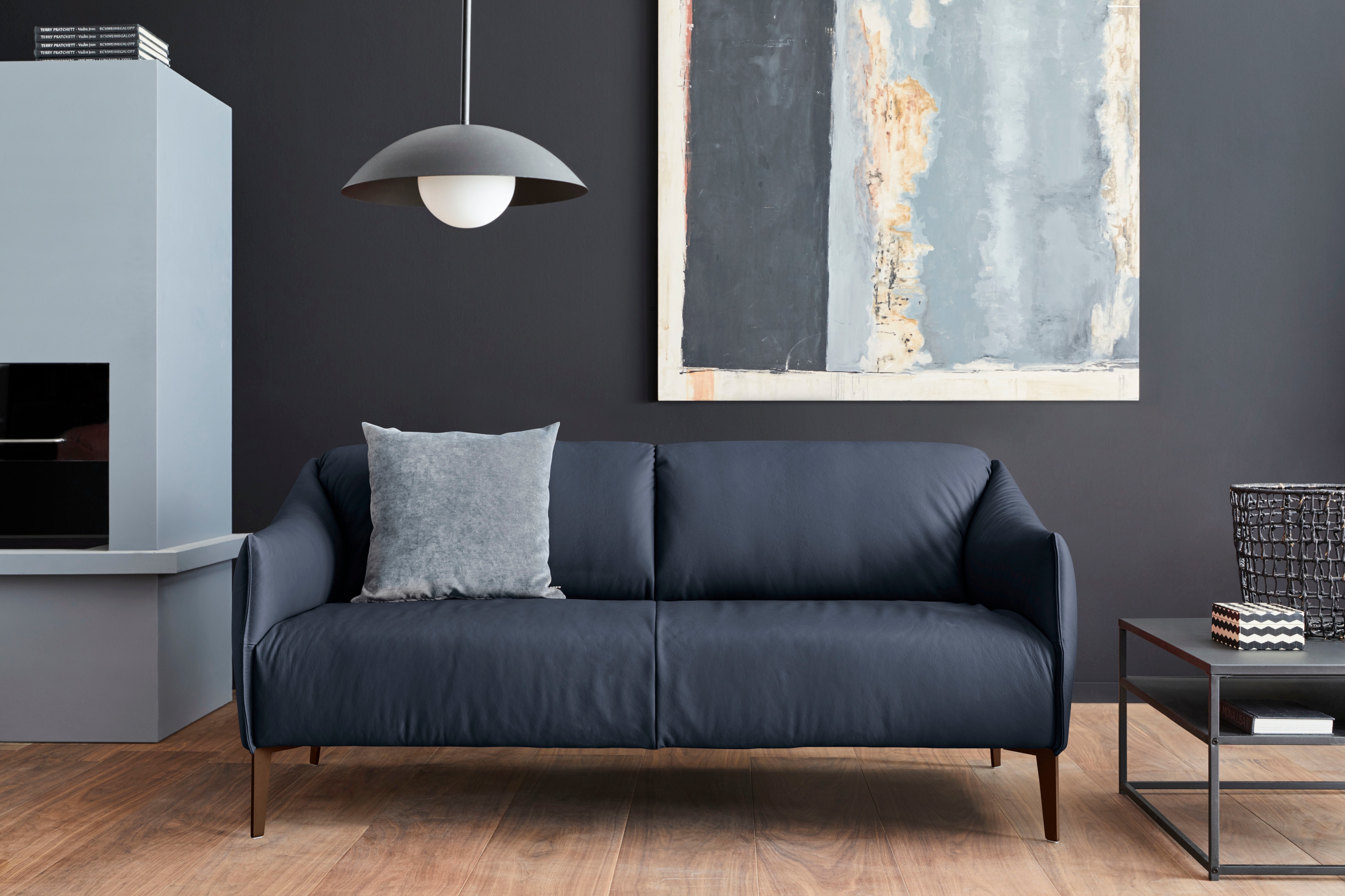W.SCHILLIG 2,5-Sitzer "sally Designsofa, Loungesofa, bequem, schmale Armlehnen, Breite 194cm" mit Metall-Winkelfüßen in Bronze pulverbeschichtet, Breite 194 cm