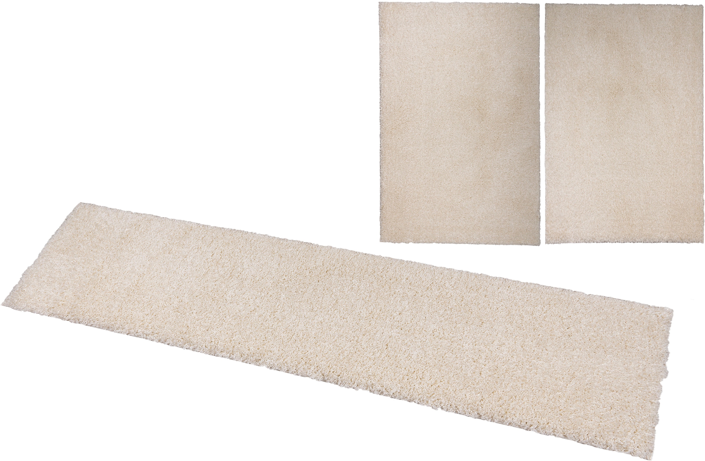 Bettumrandung BRUNO BANANI, H:30mm, beige, Obermaterial: 100% Polypropylen, Schlafzimmer, Bettumrandungen, "Shaggy Soft", gewebt, Uni-Farben,