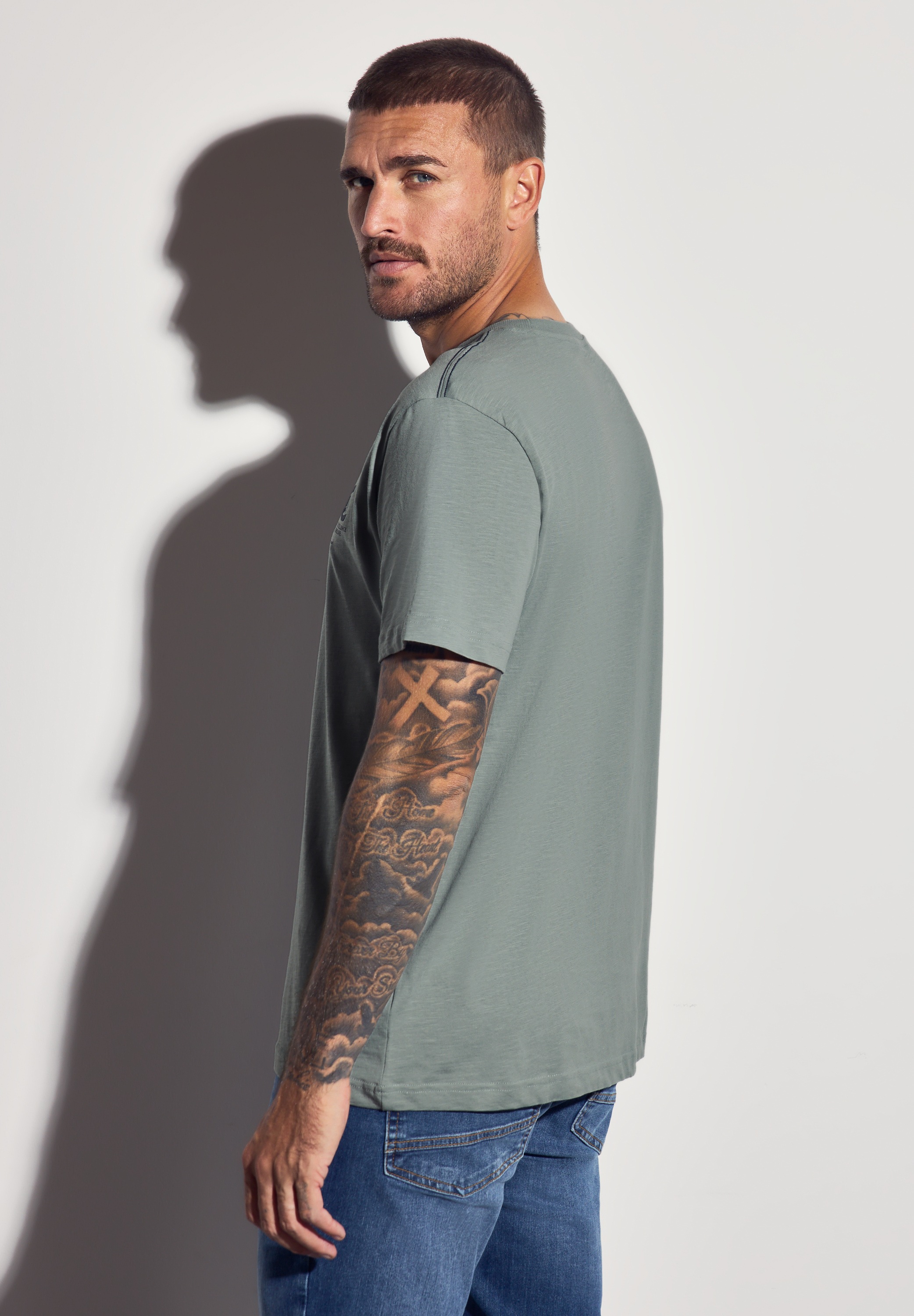 STREET ONE MEN T-Shirt, aus reiner Baumwolle günstig online kaufen