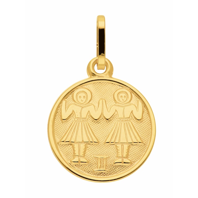 Adelia´s Kettenanhänger »333 Gold Sternzeichen Anhänger Zwilling Ø 11,8  mm«, Goldschmuck für Damen & Herren online kaufen | BAUR