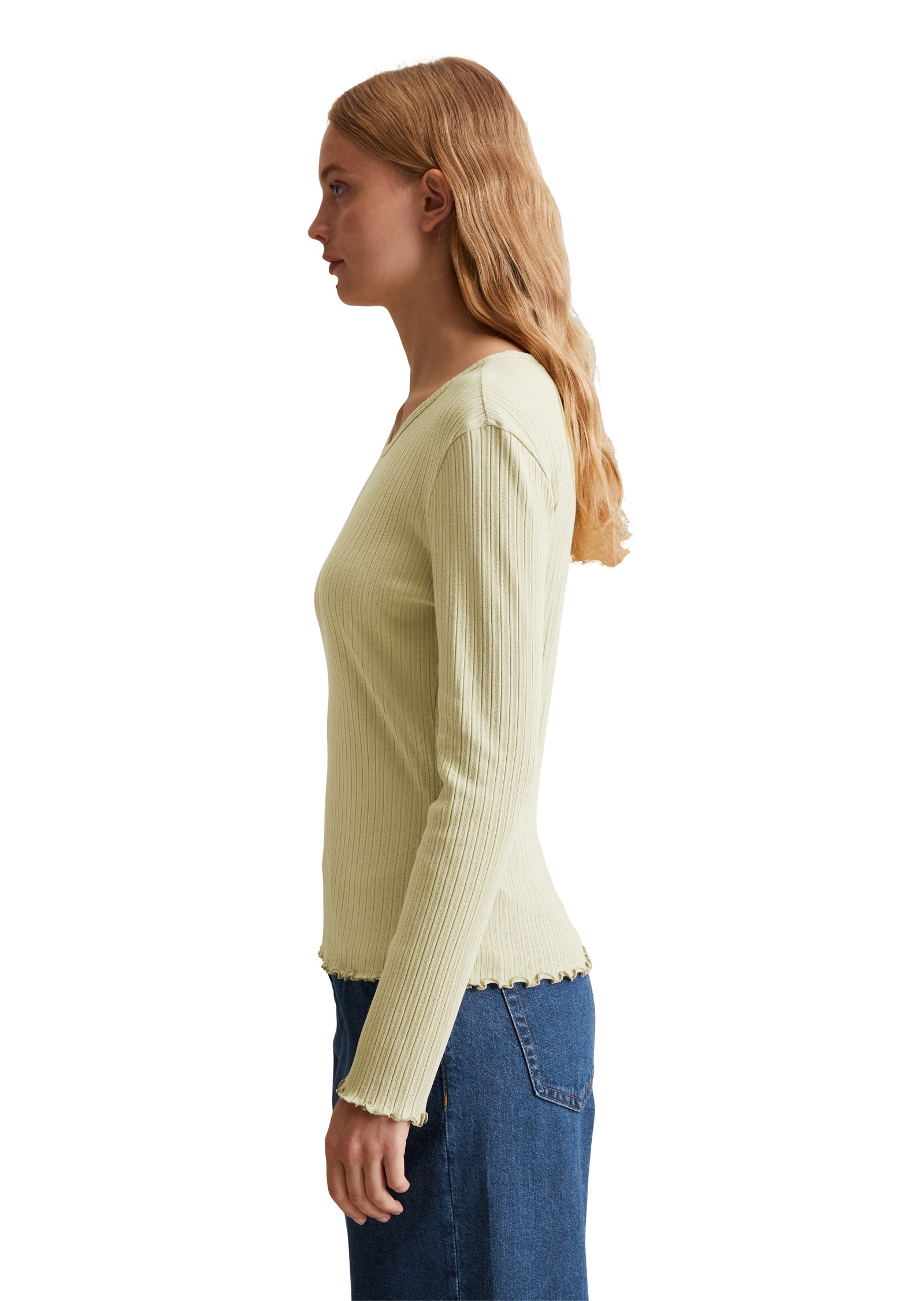 Marc O'Polo DENIM Langarmshirt »aus modernem Ribbjersey«