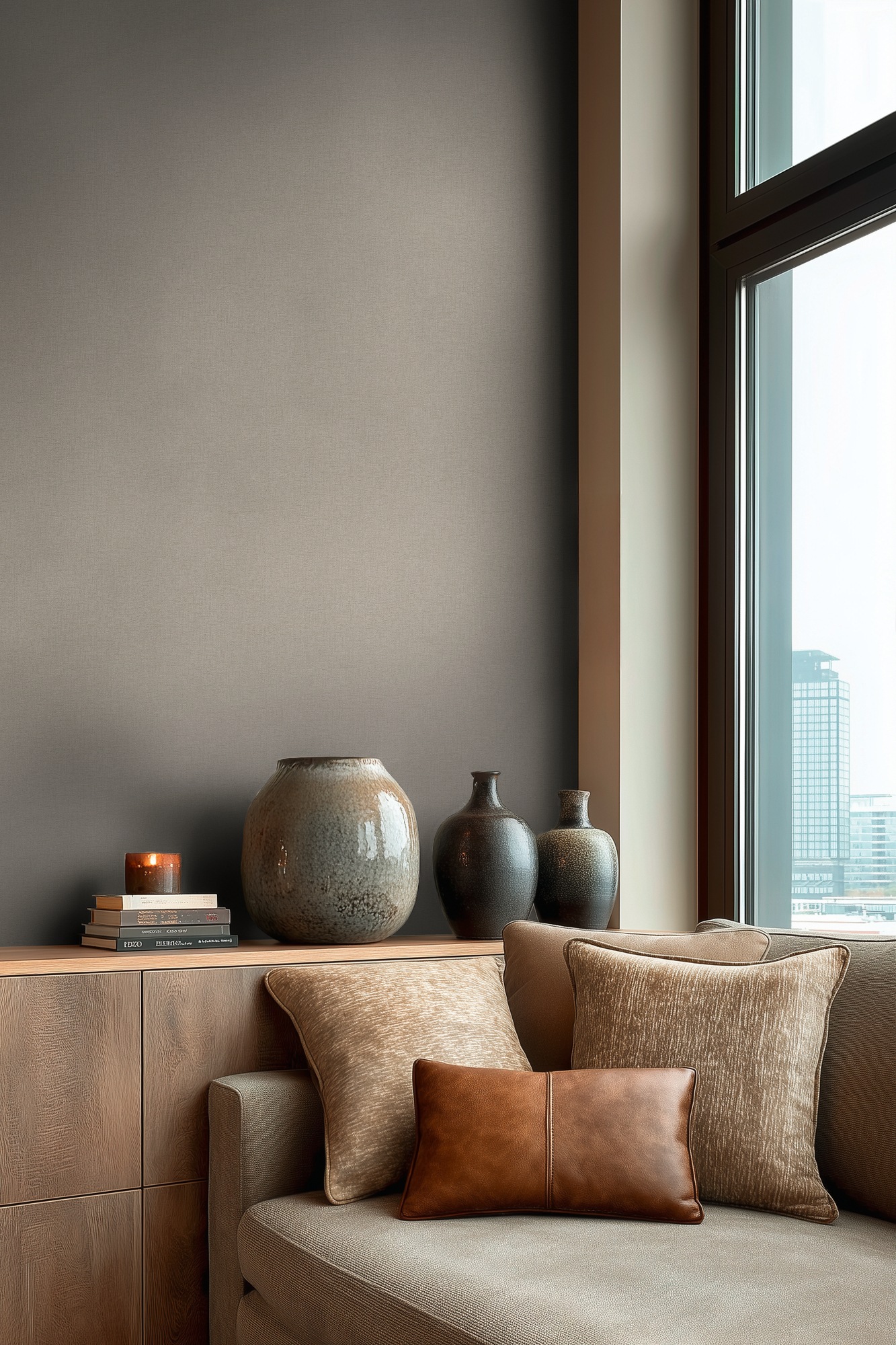 living walls Vliestapete "Vibes & Styles Pure Linen Vliestapete" uni leicht strukturiert Dezente Struktur mit feiner Textiloptik und zeitlos eleganter Wirkung