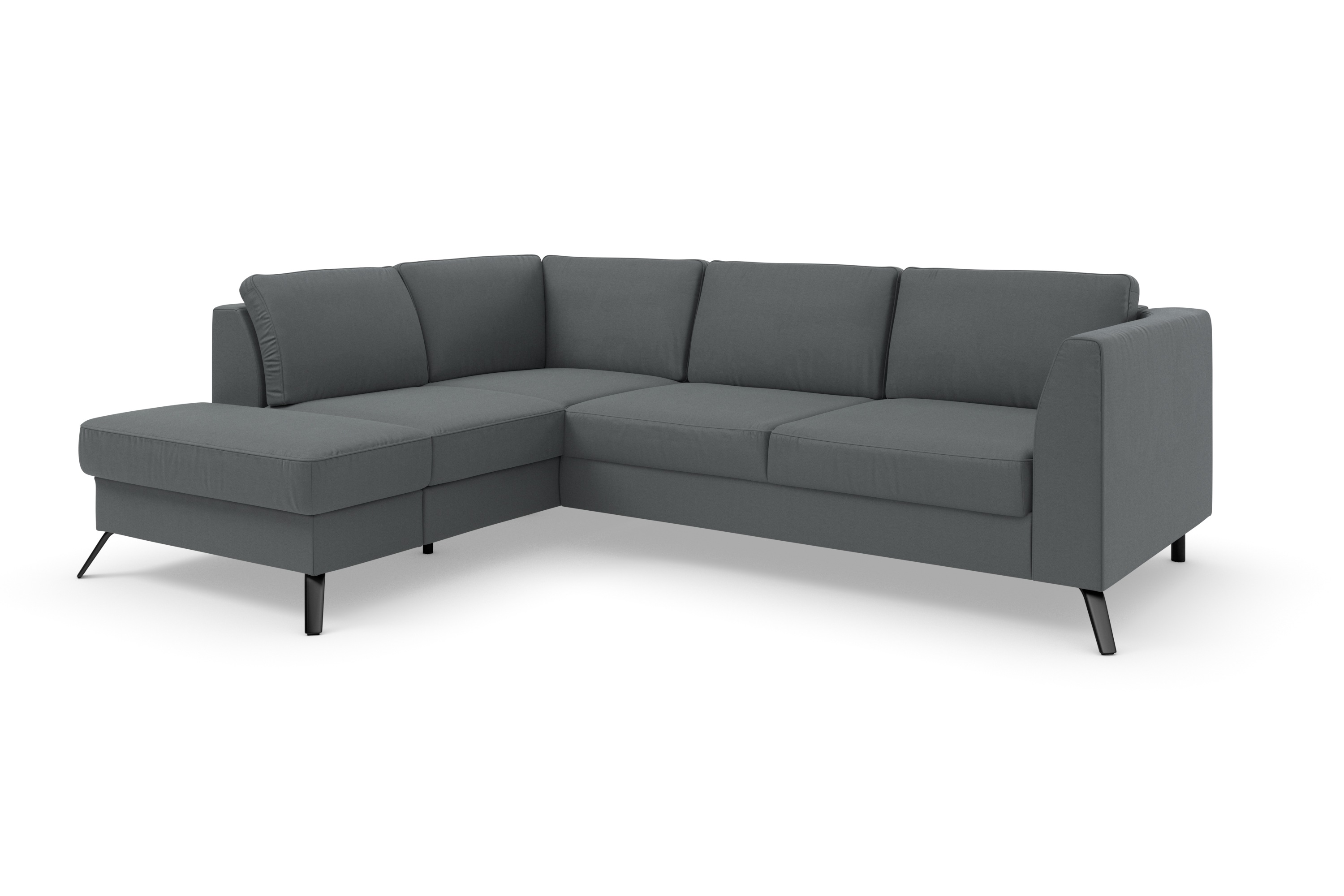 Thumbnail - sit&more Ecksofa "Olsen L-Form", inklusive Sitztiefenverstellung, wahlweise mit Bettfunktion, 15cm hoch