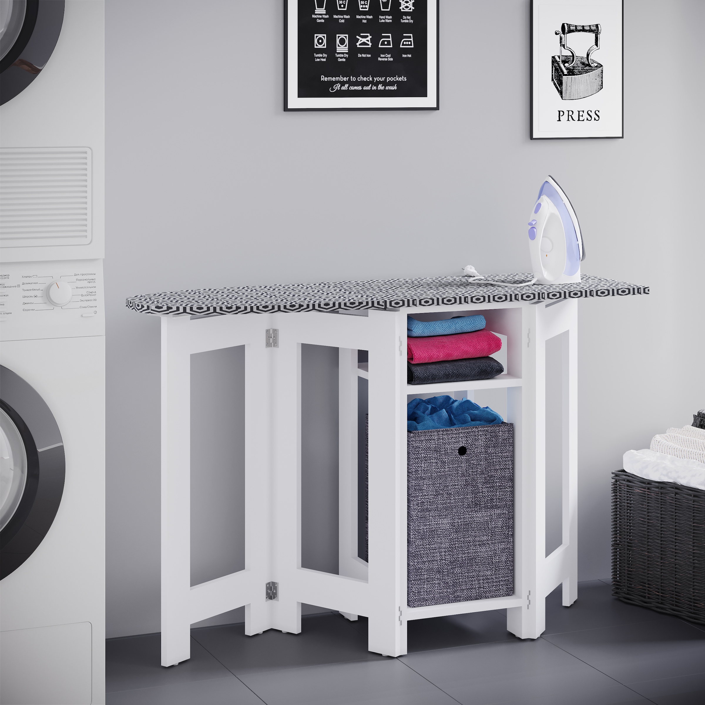 VCM Kommode »Holz Kommode Sideboard Bügelbrett Bigalos«