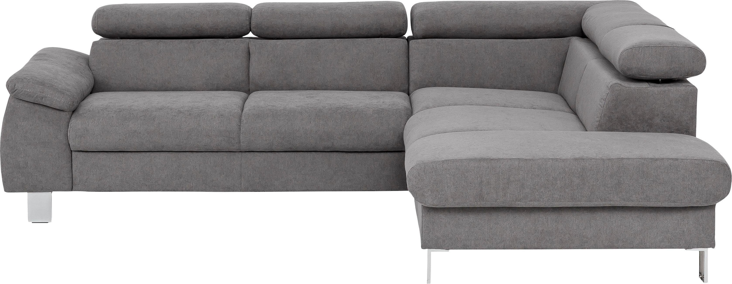 COTTA Ecksofa "Komaris L-Form, B: 249 cm" mit Kopfteilverstellung, optional günstig online kaufen