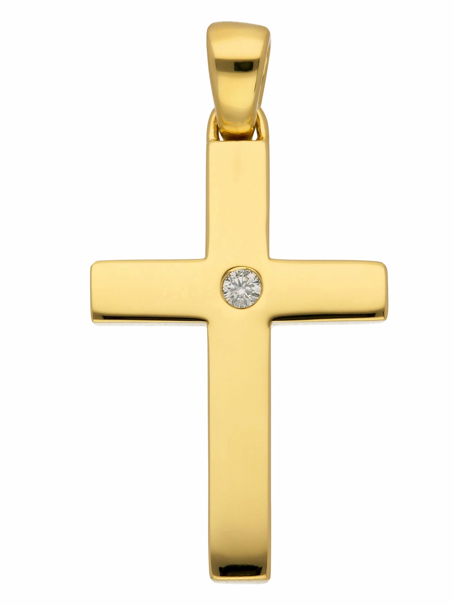 Diamant & Brillant Anhänger Diamant »585 Damen Herren Kreuz / Goldschmuck für Gold mit online Kettenanhänger Brillant«, bestellen Adelia´s BAUR | mit
