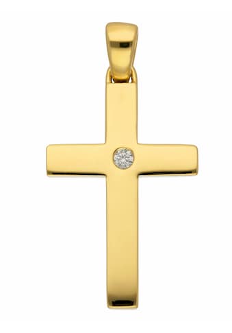 Adelia´s Kettenanhänger »585 Gold Kreuz Anhänger mit Brillant«, Goldschmuck für Damen... kaufen