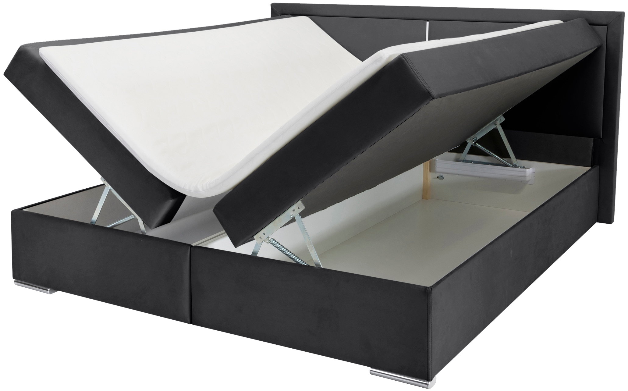 COLLECTION AB Boxbett »Athena«, Inkl. LED-Beleuchtung, Topper und Stauraum
