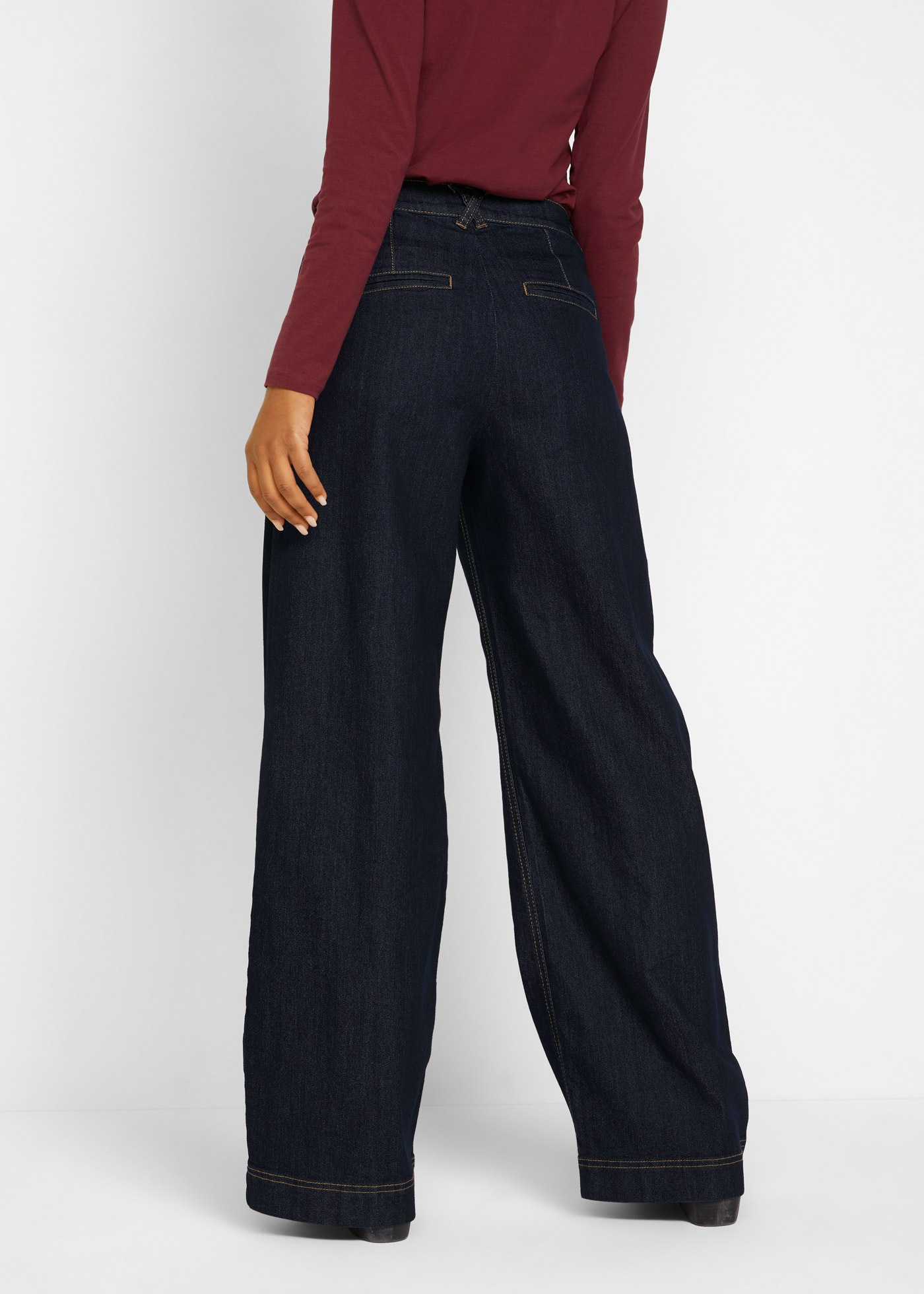 bonprix Weite Jeans "Wide-Leg-Jeans High Waist, Bequembund", Wide-Leg-Jeans günstig online kaufen