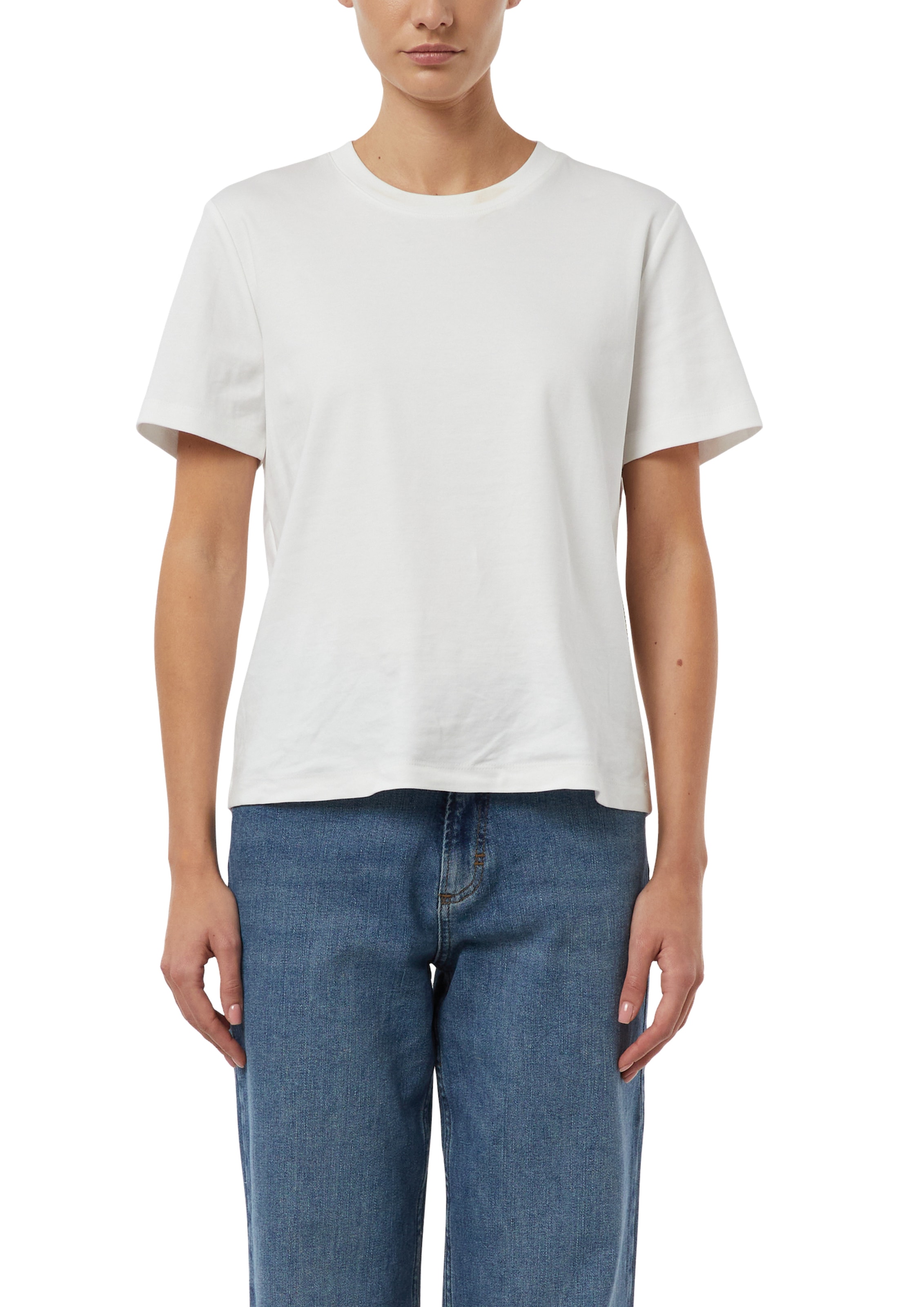 Comma T-Shirt unifarben, aus reiner Baumwolle