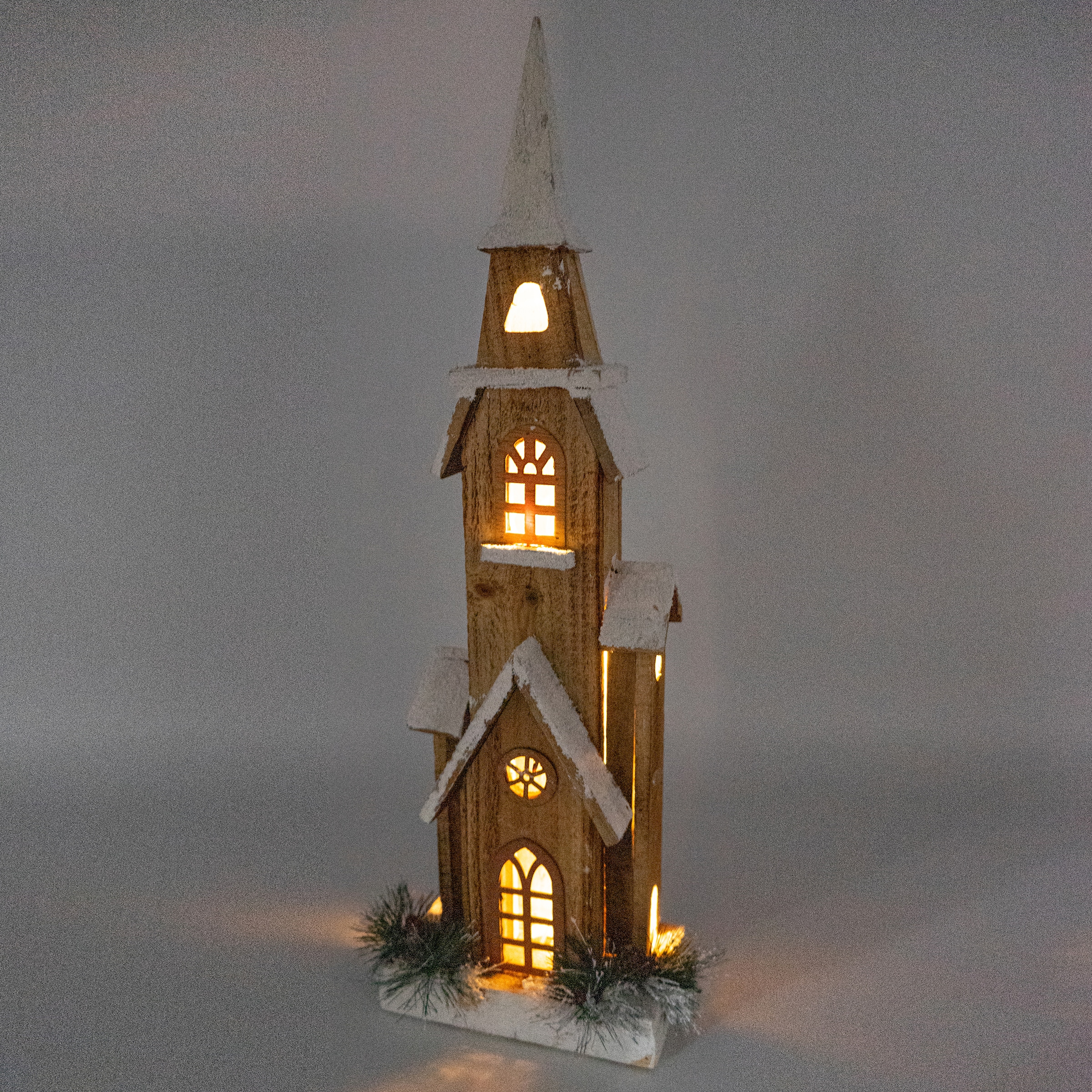 NOOR LIVING Kirche kaufen cm »Weihnachtsdeko«, beleuchtete Naturholz, Weihnachtshaus 63 Höhe aus BAUR 
