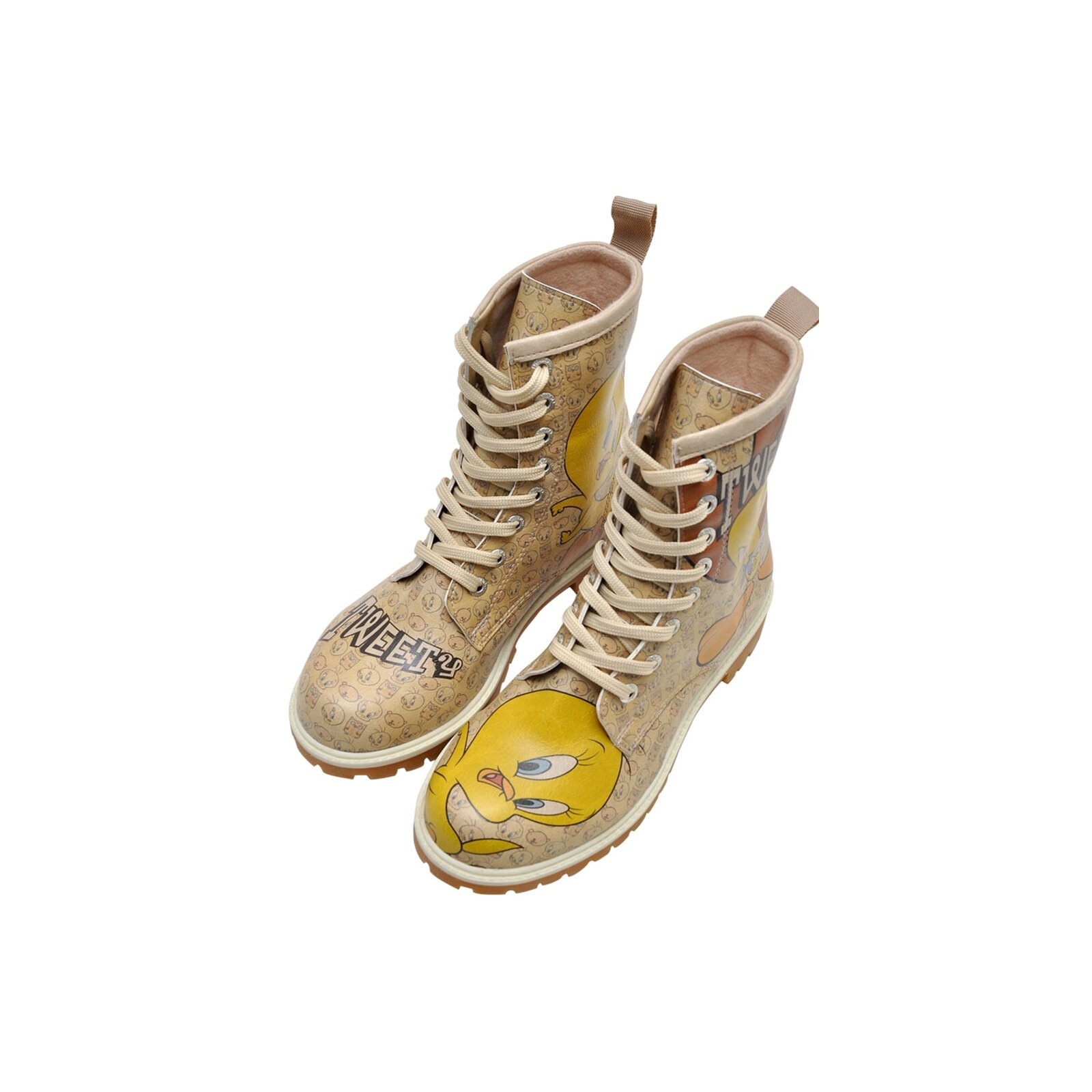 DOGO Schnürboots »Damen Wb Long Boots Tweety With Roses 36 Farbig Vegan Damen Boot«, Vegan