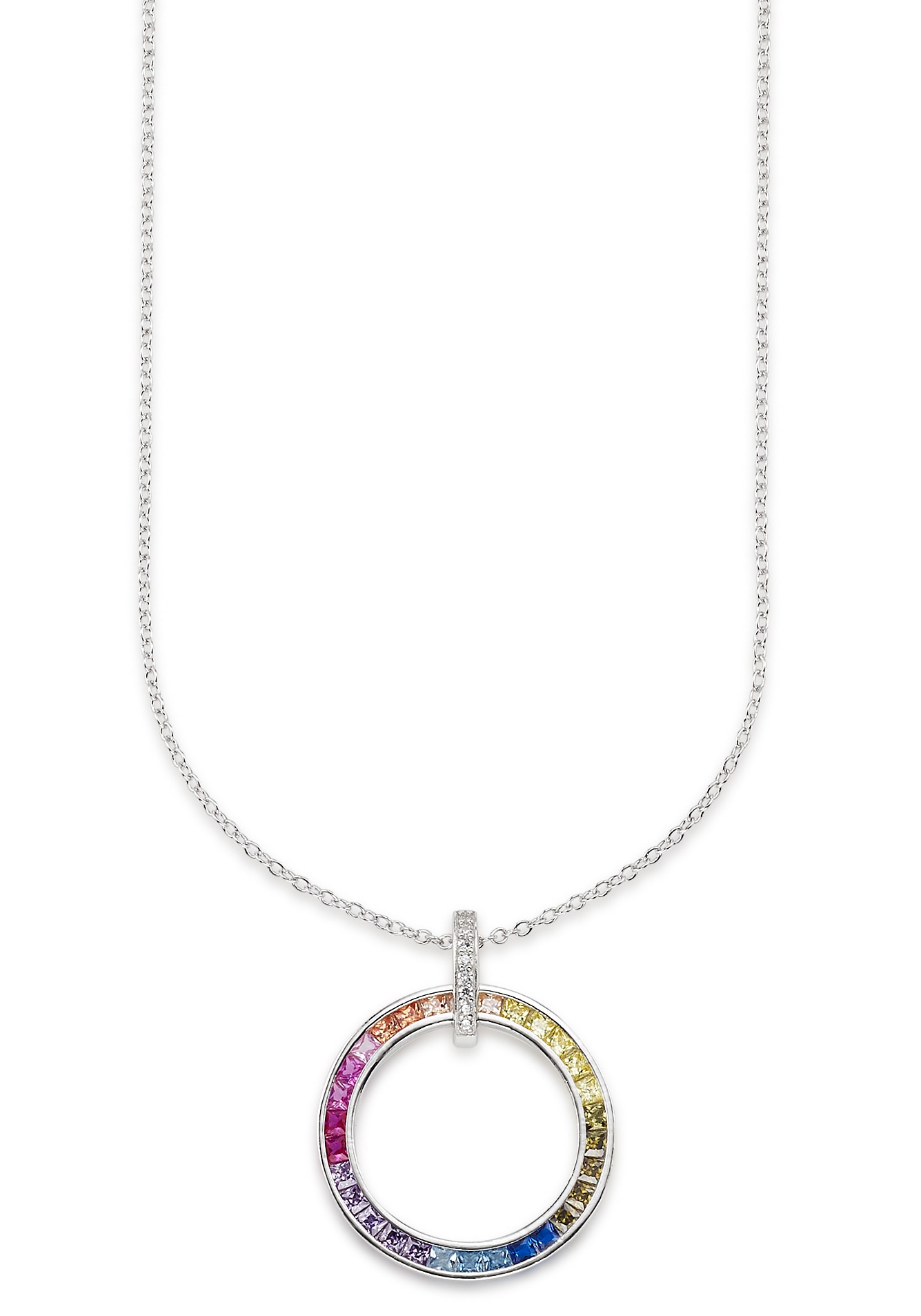 Kette mit Anhänger »Schmuck Geschenk Silber 925 Halsschmuck Halskette Regenbogen«, mit...