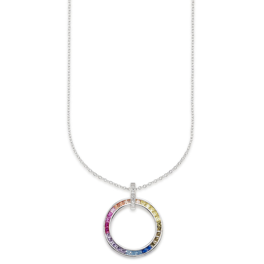 Bruno Banani Kette mit Anhänger »Schmuck Geschenk Silber 925 Halsschmuck Halskette Regenbogen«