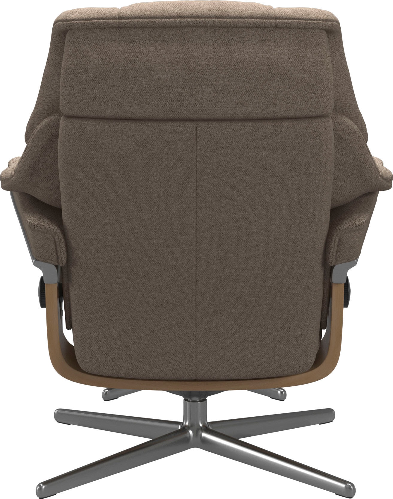 Stressless® Relaxsessel »Reno«, (Set, Relaxsessel mit Hocker), mit Hocker, mit Cross Base, Größe S, M & L, Holzakzent Eiche